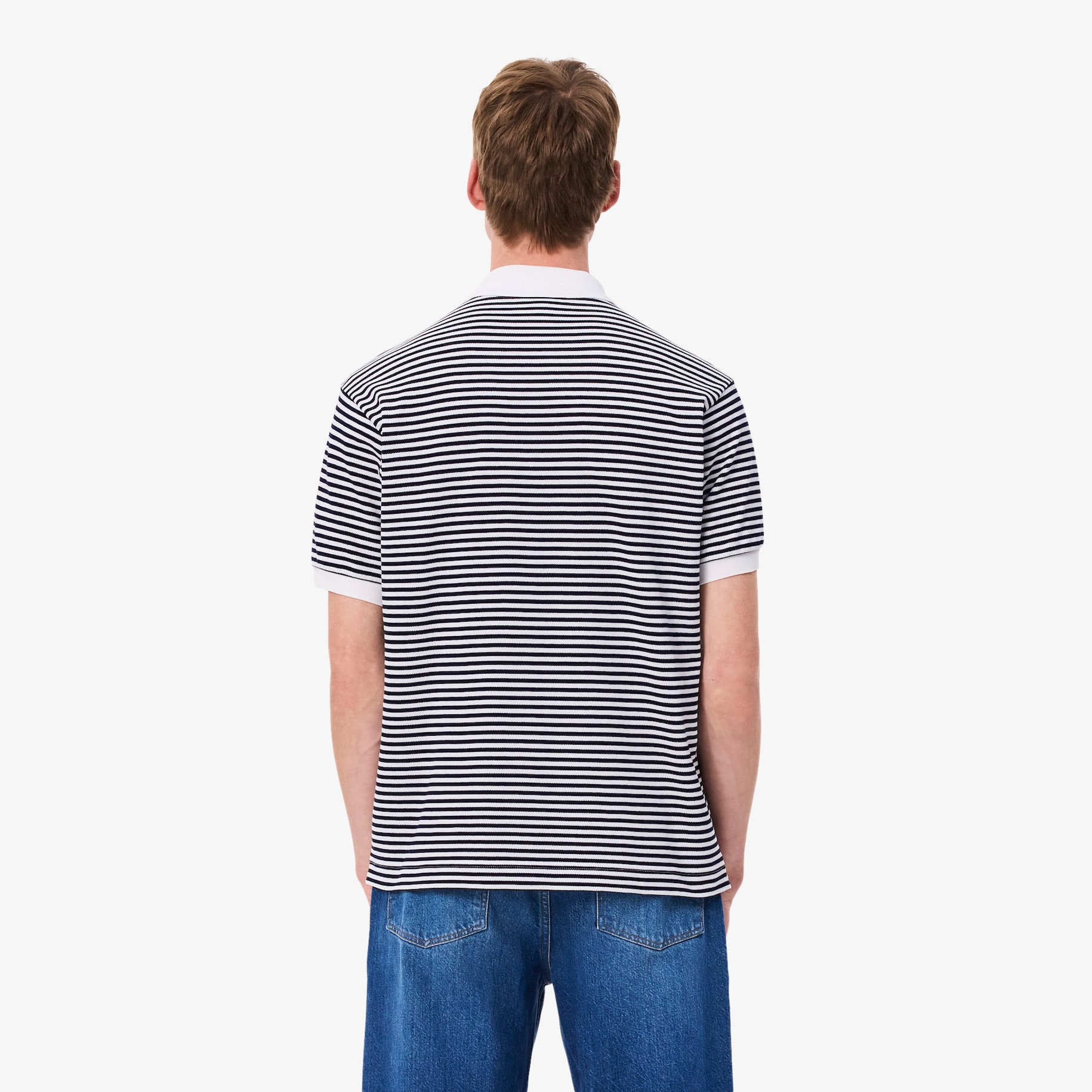 Classic Fit L.12.12 Striped Petit Piqu&eacute; Polo Shirt image number 2