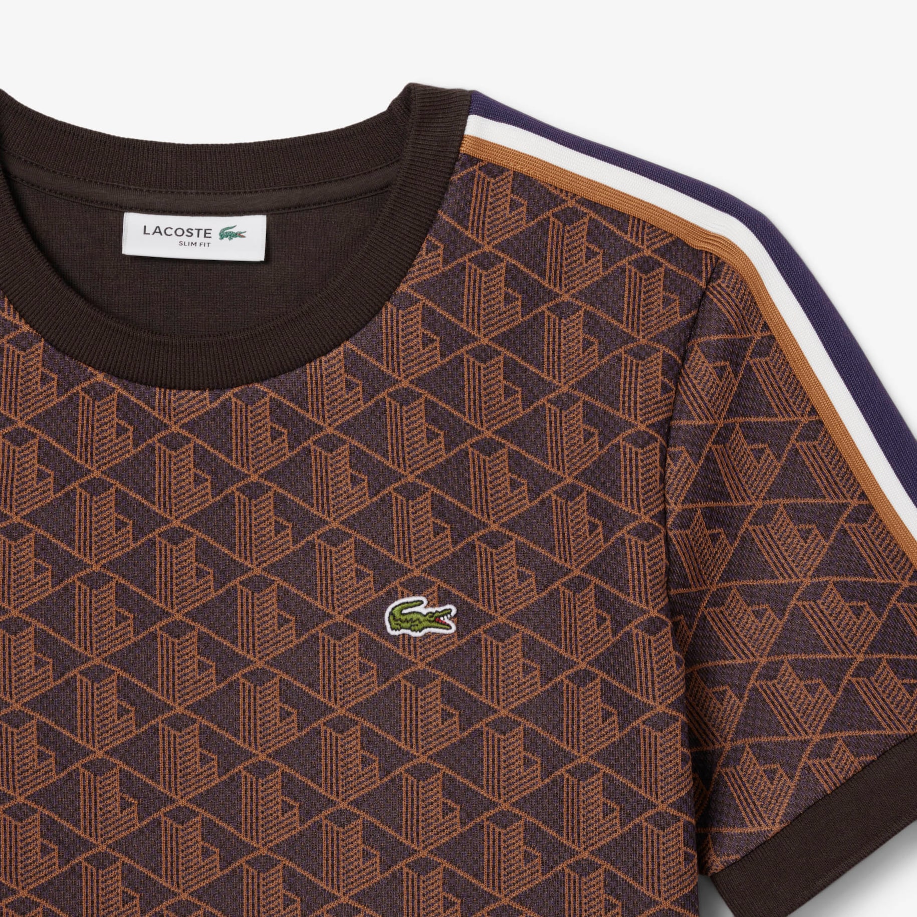Slim Fit Monogram Jacquard T-shirt image number 1