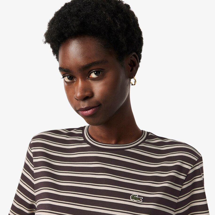 Striped Cotton T-shirt Dress image number 1