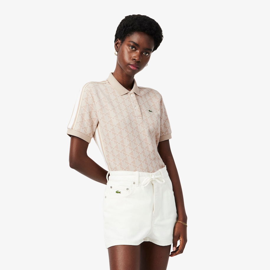 Slim Fit Monogram Jacquard Polo Shirt image number 0