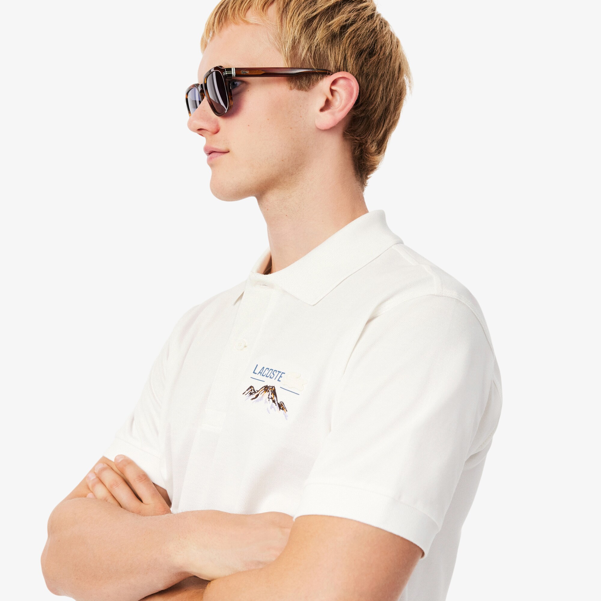 Classic Fit Embroidered Motif Piqué Polo Shirt image number 1