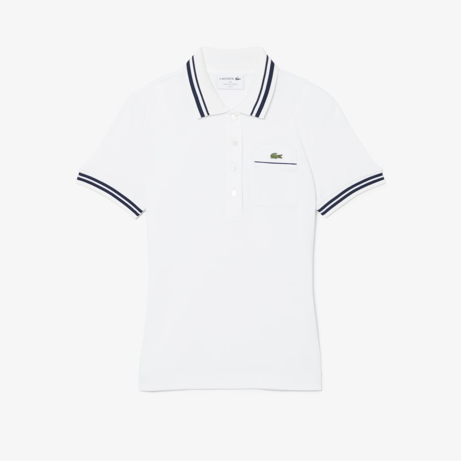 Slim Fit French Made Ribbed Polo Shirt image number 3