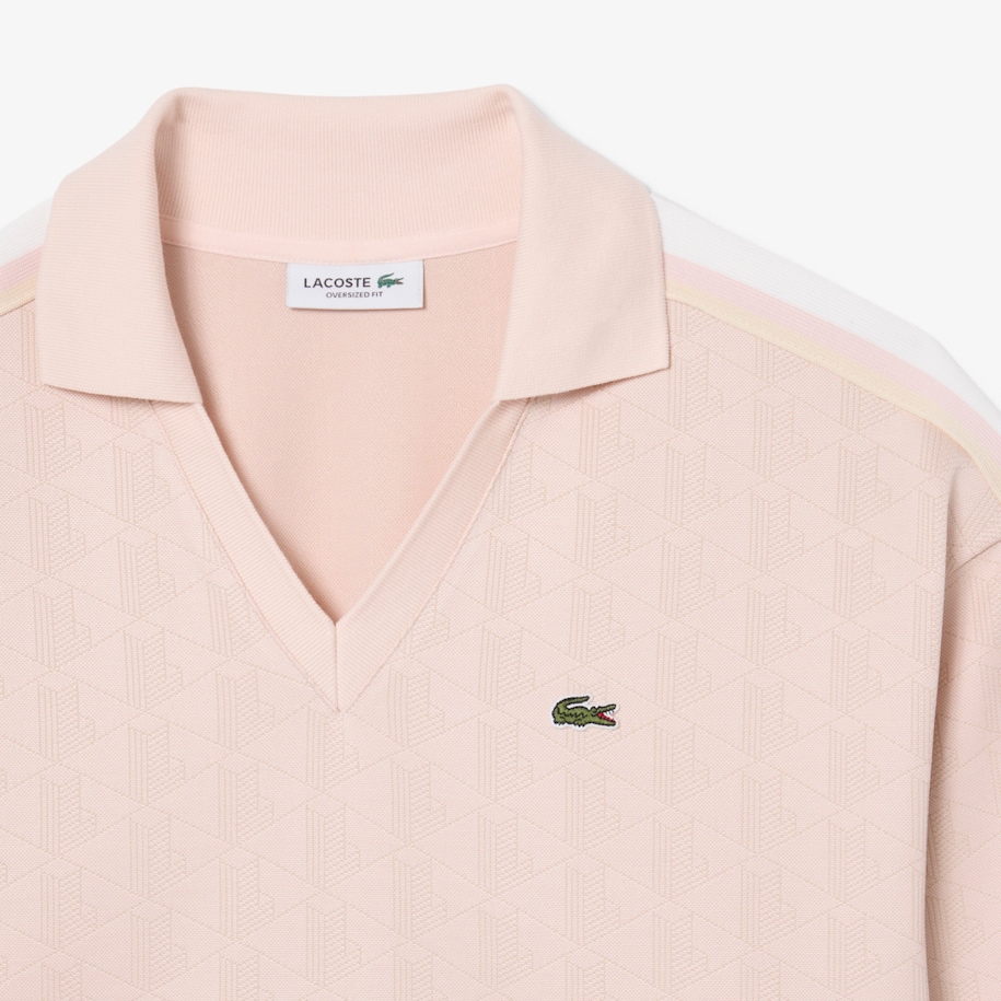 Oversized Monogram Jacquard Polo Shirt image number 4