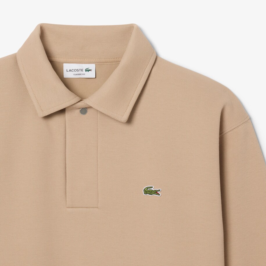 Polo Collar Piqu&eacute; Sweatshirt image number 4