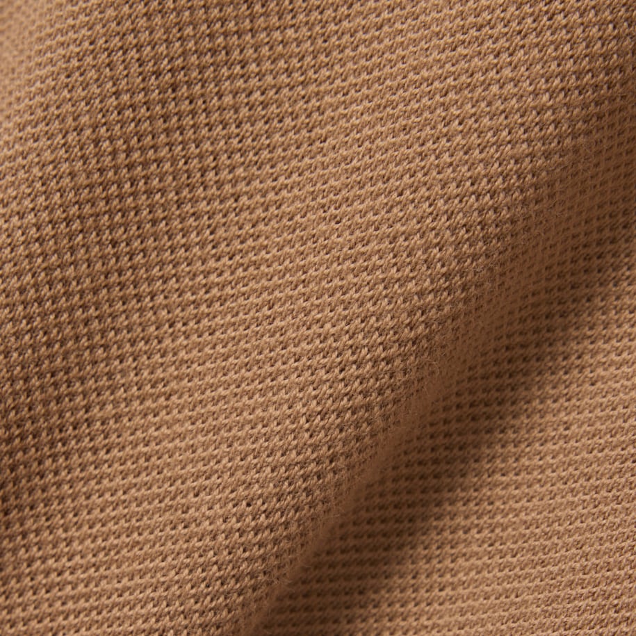 Polo Collar Belted Petit Piqu&eacute; Dress image number 6