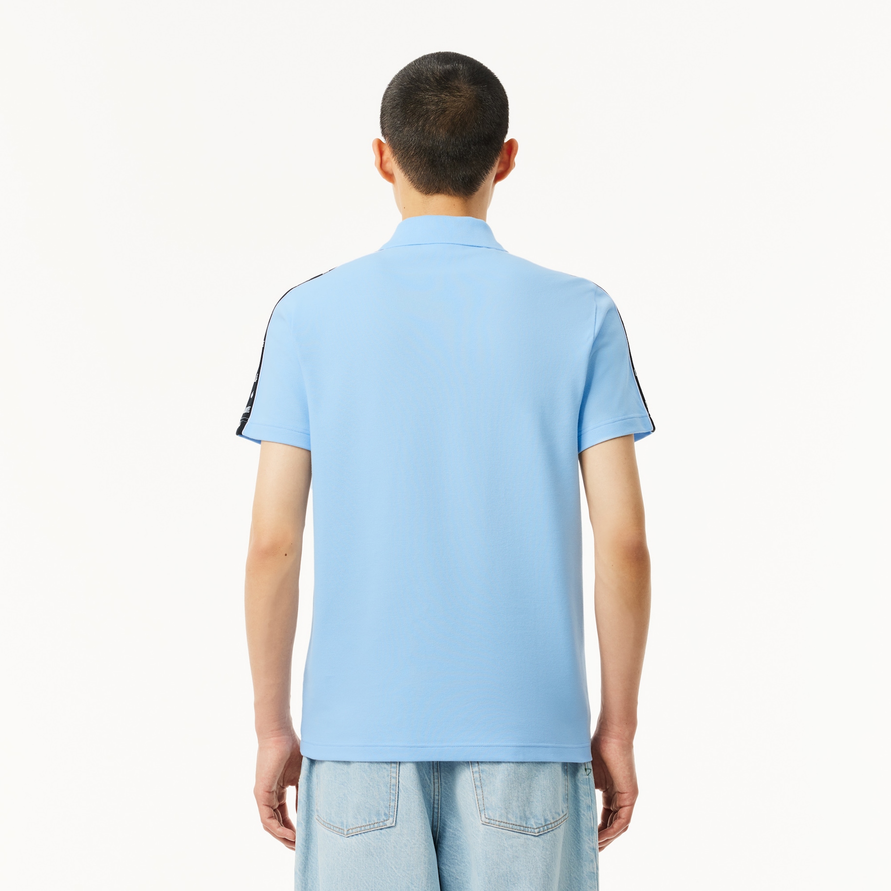 Logo Stripe Stretch Piqué Polo Shirt image number 2