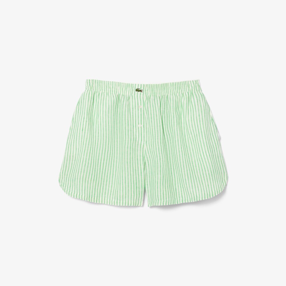 Loose Striped Linen Shorts image number 3