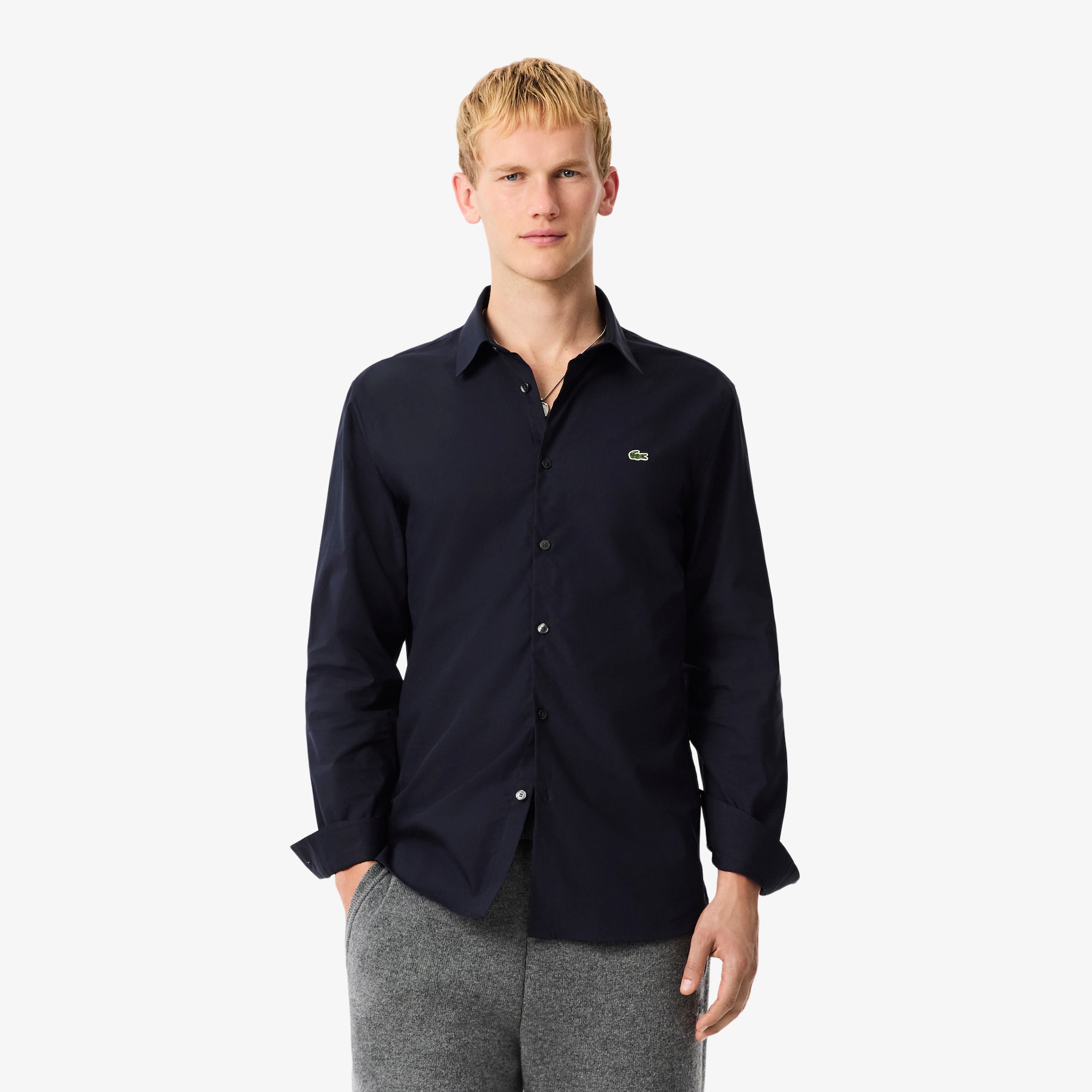 Slim Fit Stretch Poplin Shirt image number 0