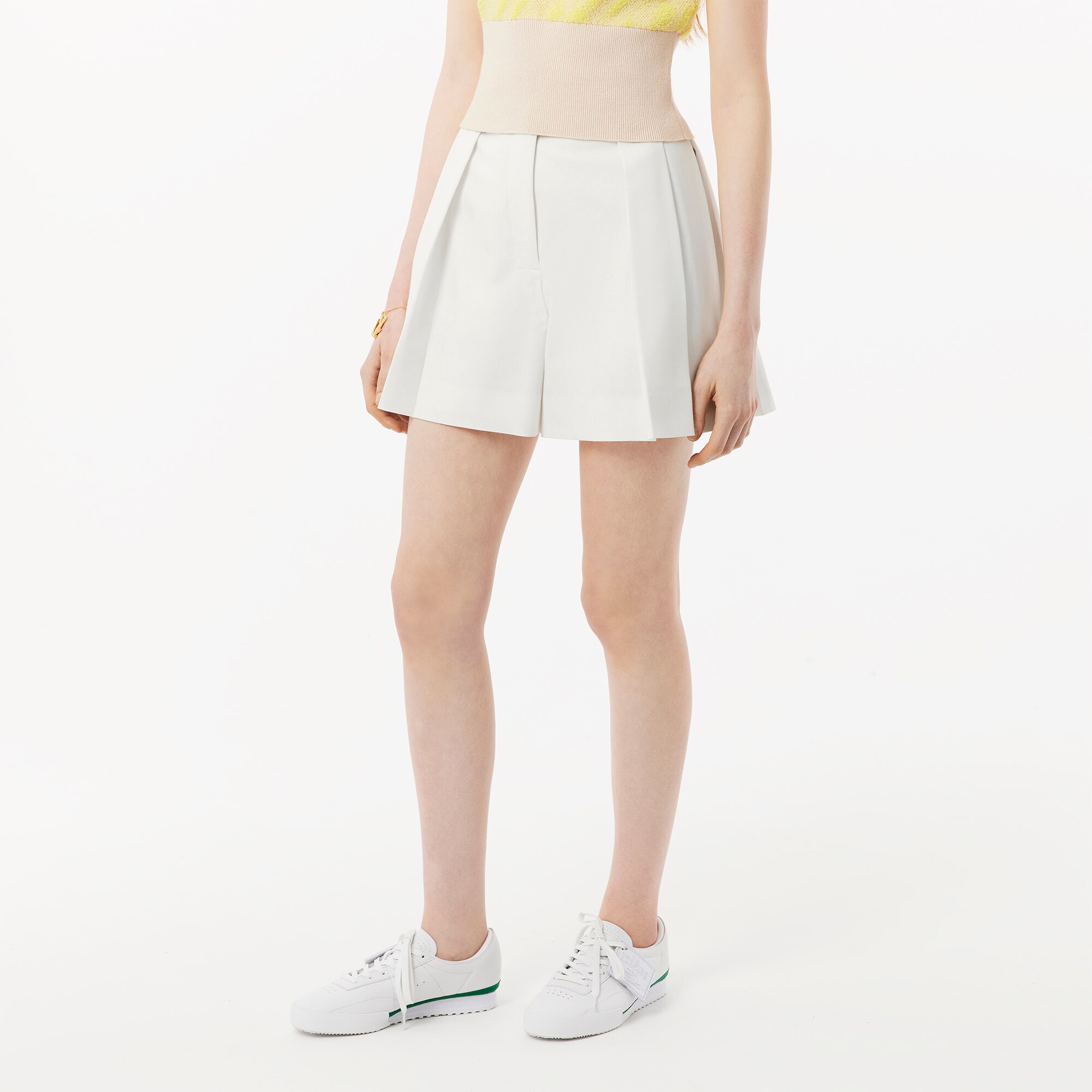 Runway Pleated Wool Bermuda Shorts image number 1