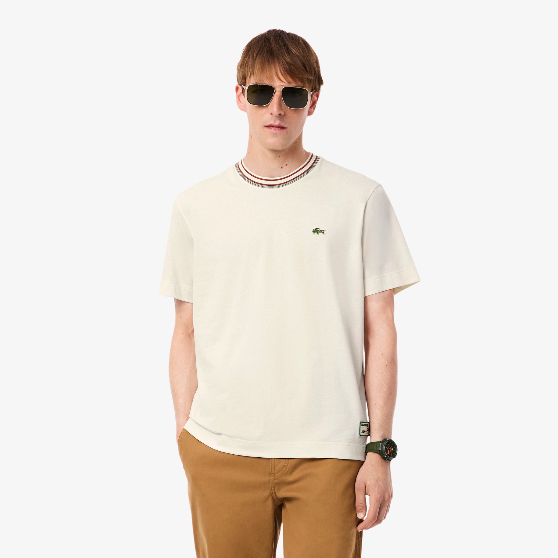 French Made Stripe Neck T-shirt image number 0