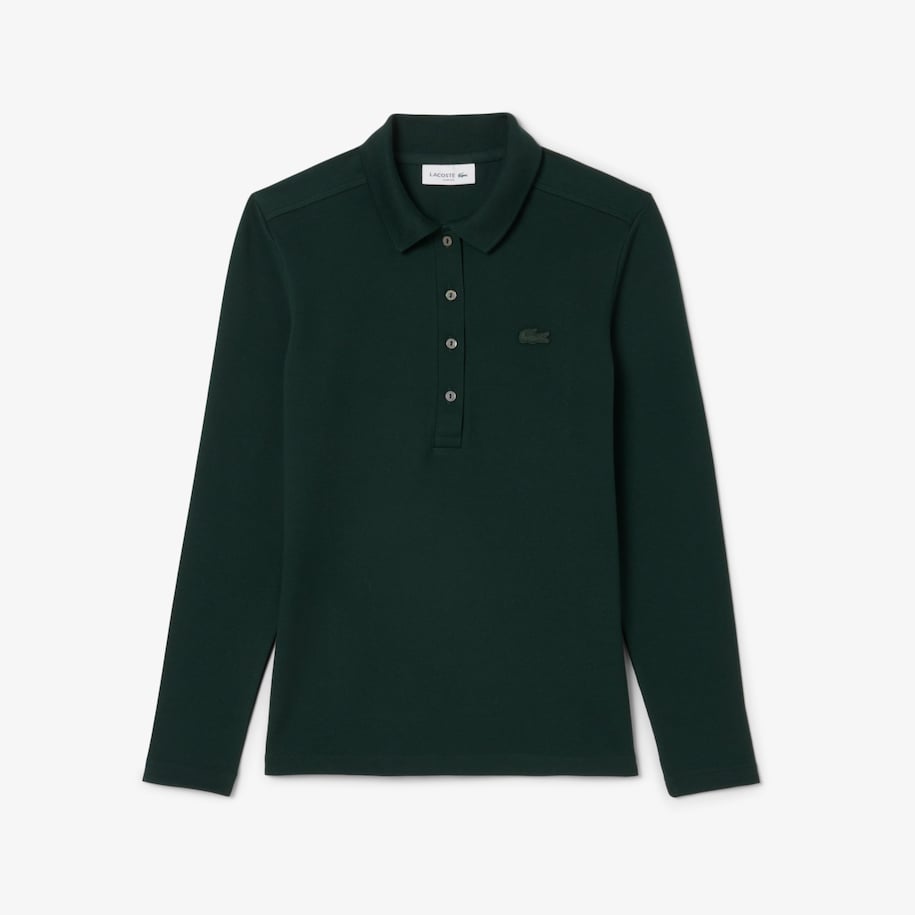 Women&rsquo;s Slim fit Stretch Piqu&eacute; Lacoste Polo Shirt image number 3