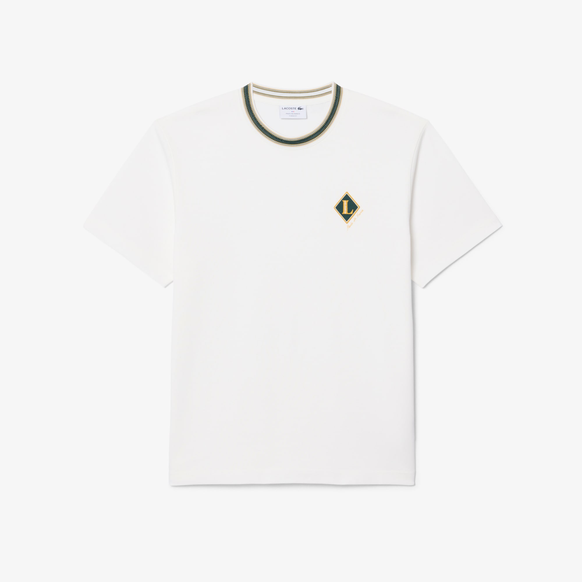 French Made Badge Accent Striped T-shirt image number 3