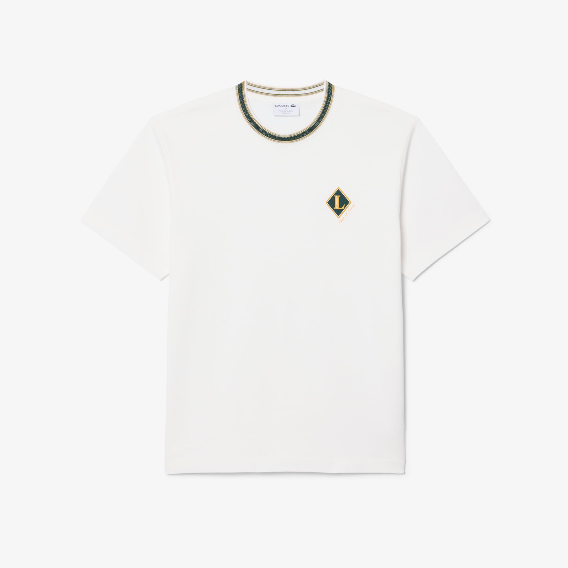 French Made Badge Accent Striped T-shirt image number 3