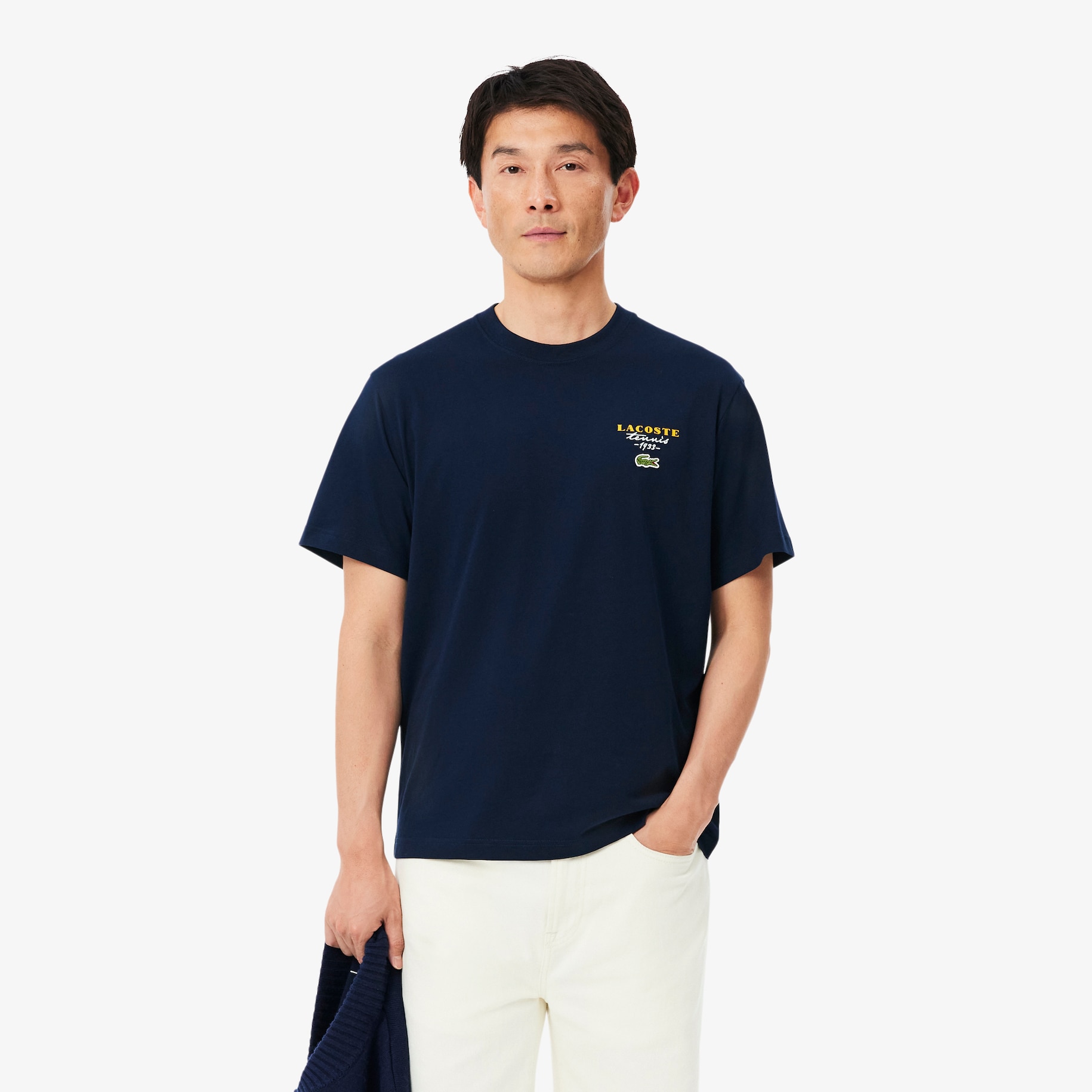 Embroidered Accent Tennis Print Jersey T-shirt image number 0