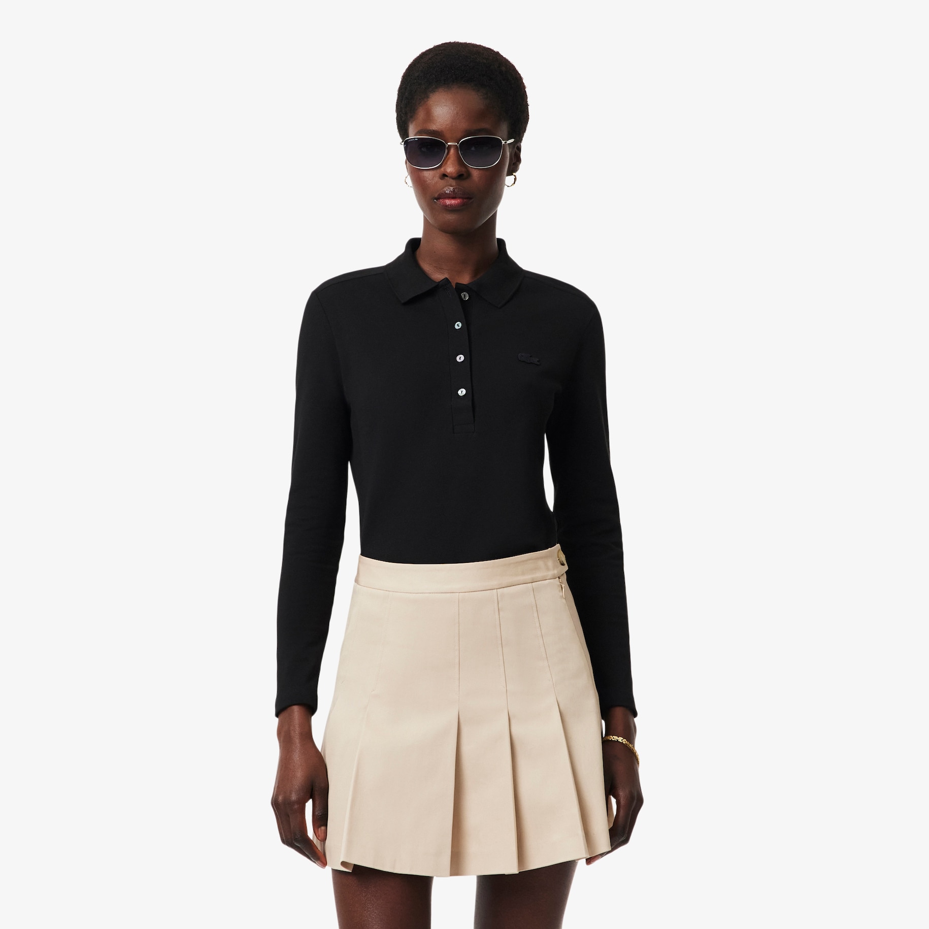 Women&rsquo;s Slim fit Stretch Piqu&eacute; Lacoste Polo Shirt image number 0