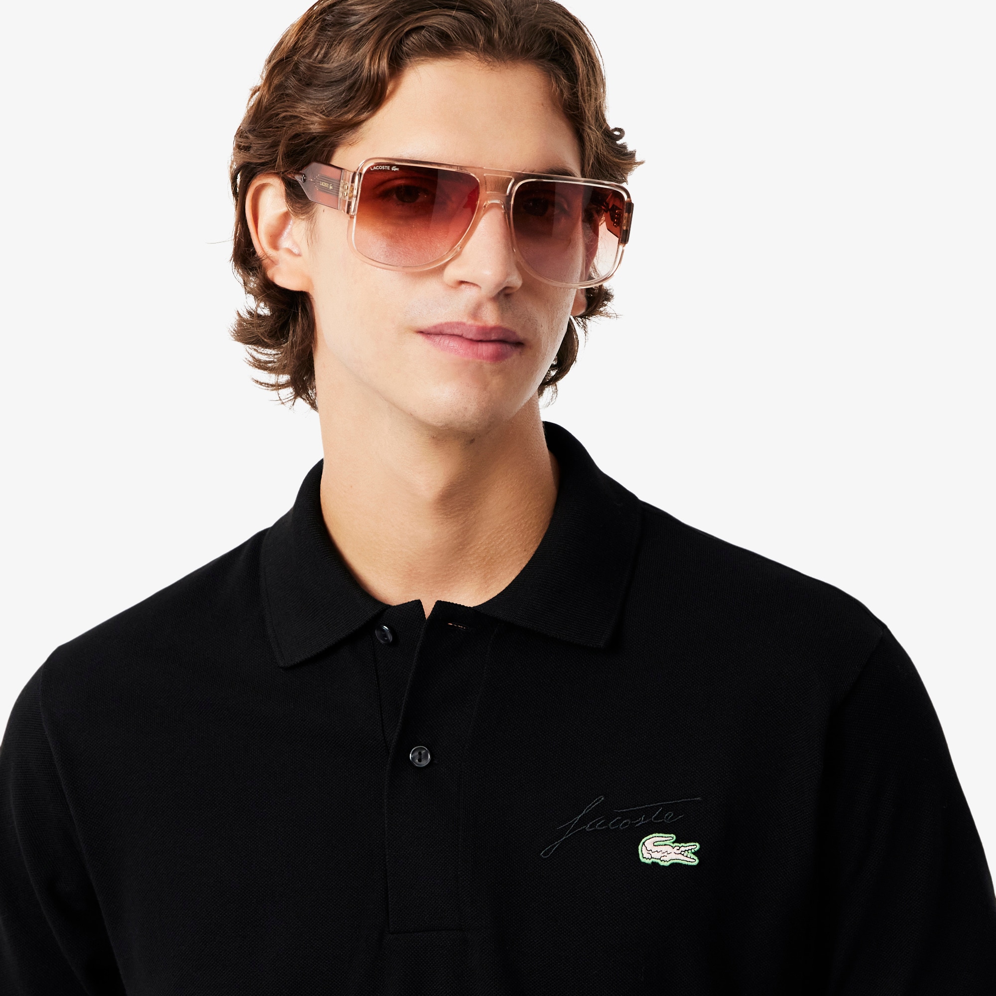 Classic Fit Embroidery Detail Piqu&eacute; Polo Shirt image number 1