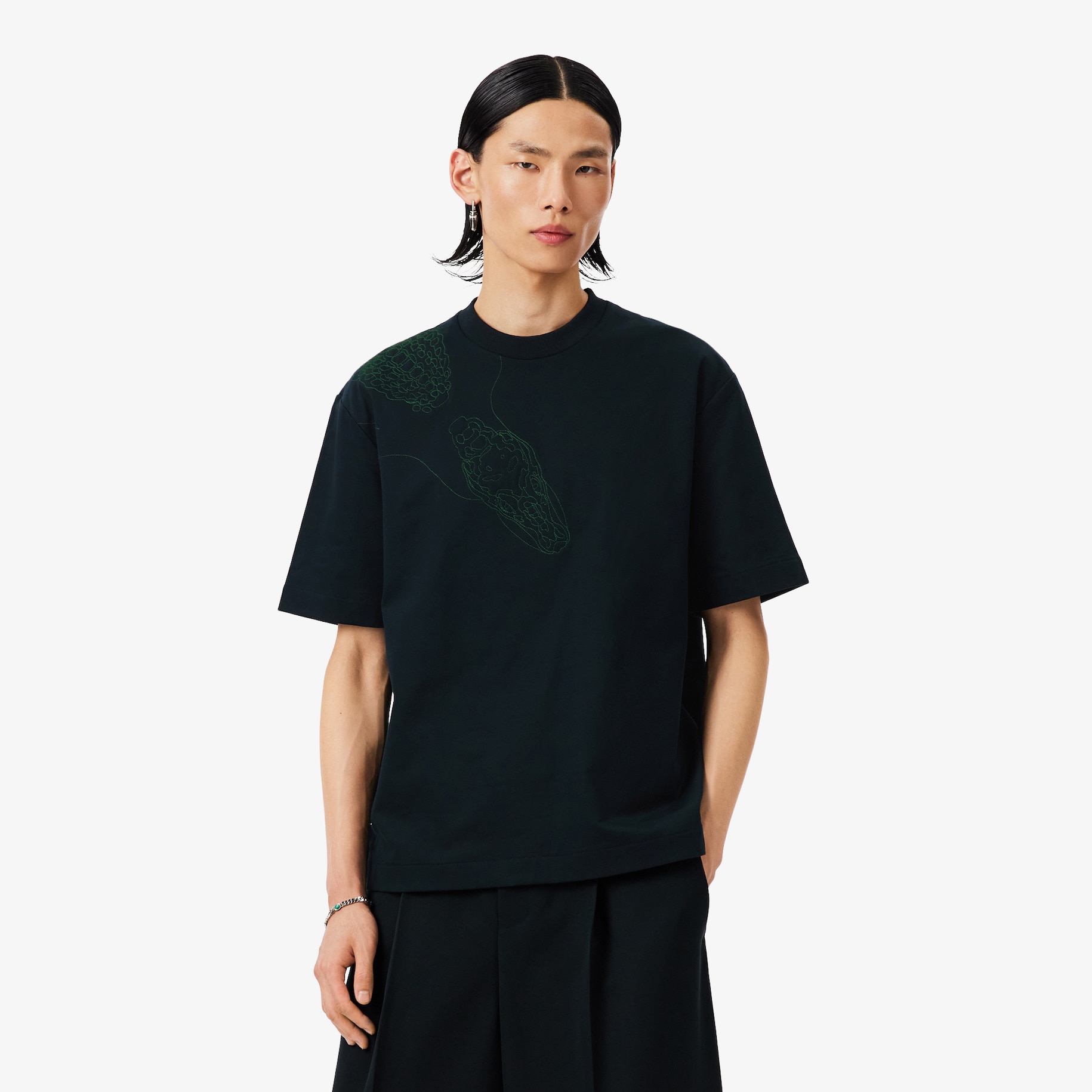 Runway Embroidered Crocodile T-shirt image number 0