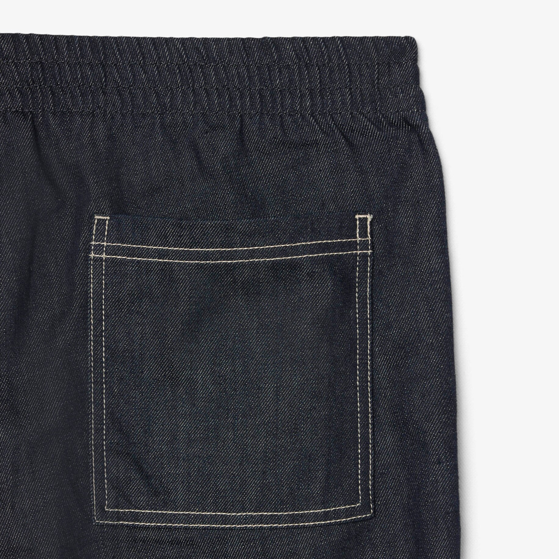 Relaxed Fit Elasticated Waist Denim Pants image number 6