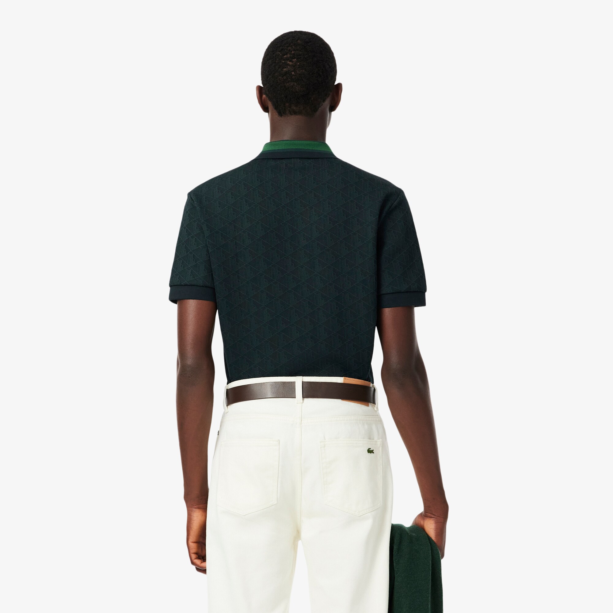 Classic Fit Monogram Jacquard Polo Shirt image number 2