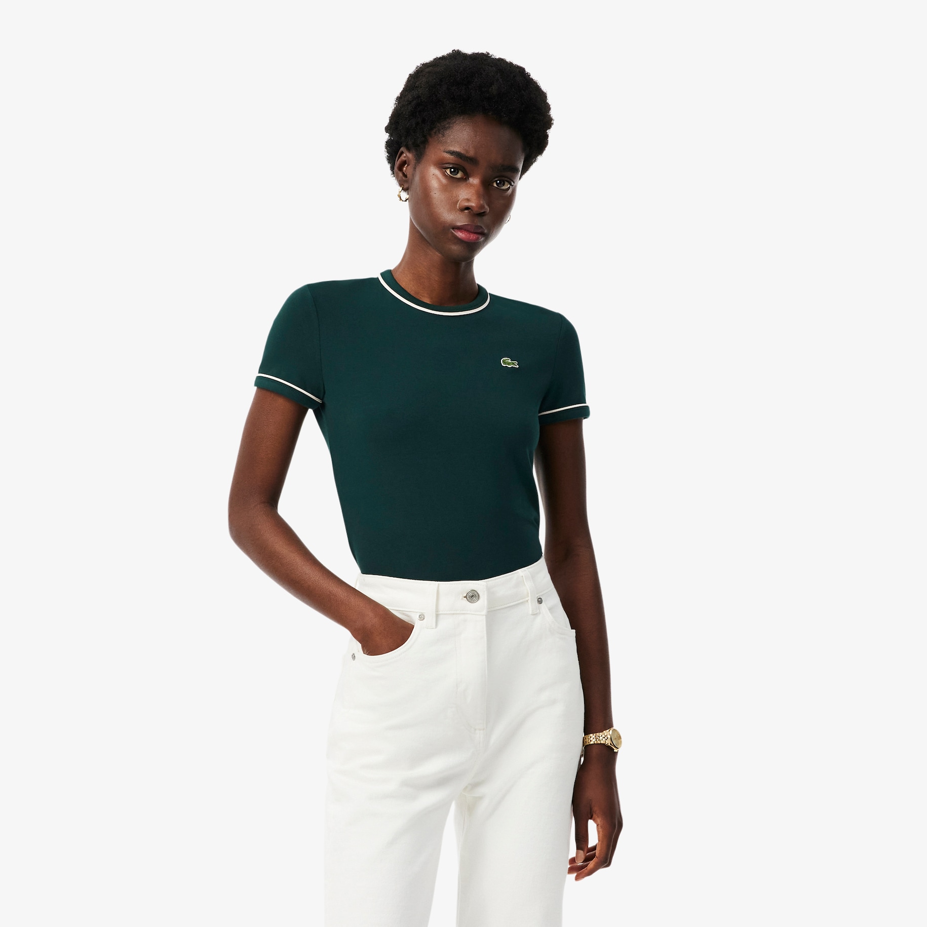 Contrast Trim Jersey T-shirt image number 0