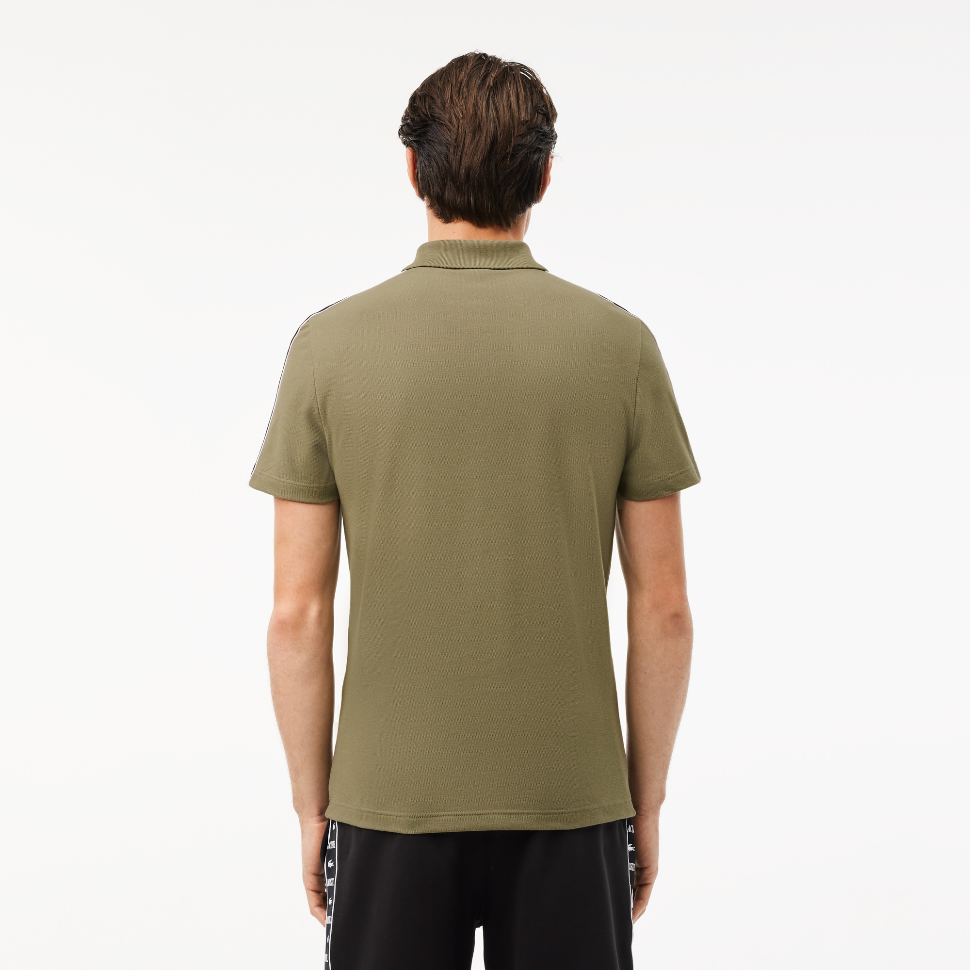 Logo Stripe Stretch Piqué Polo Shirt  image number 2