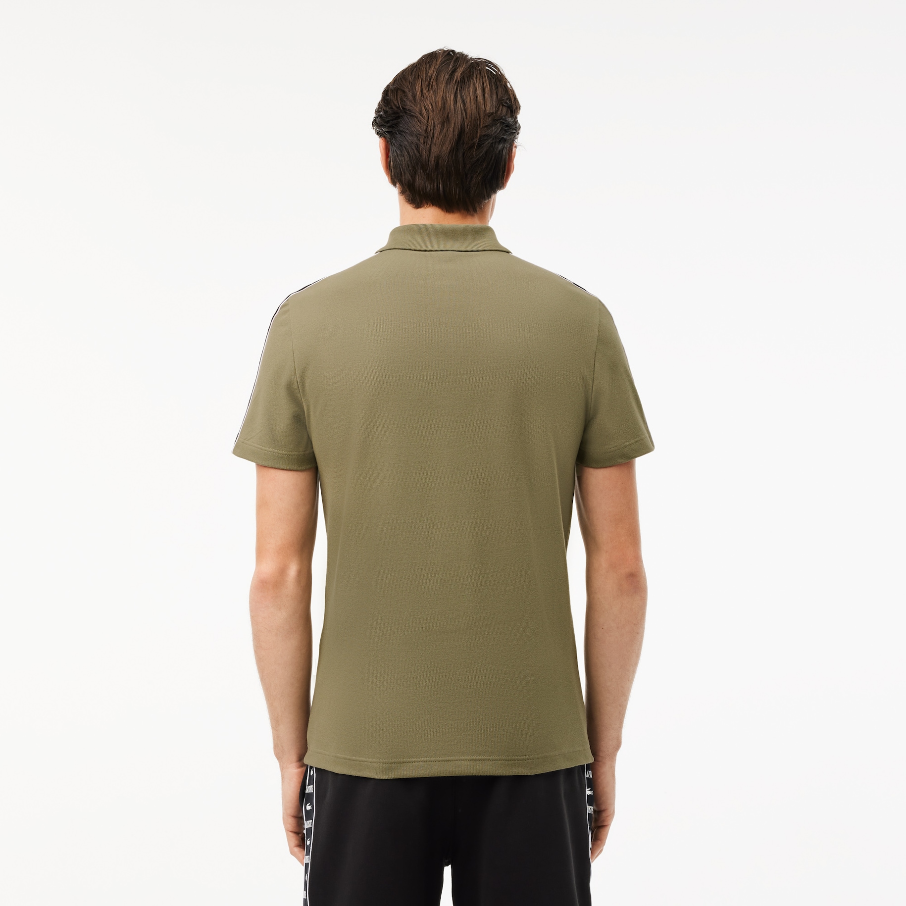 Logo Stripe Stretch Piqué Polo Shirt  image number 2