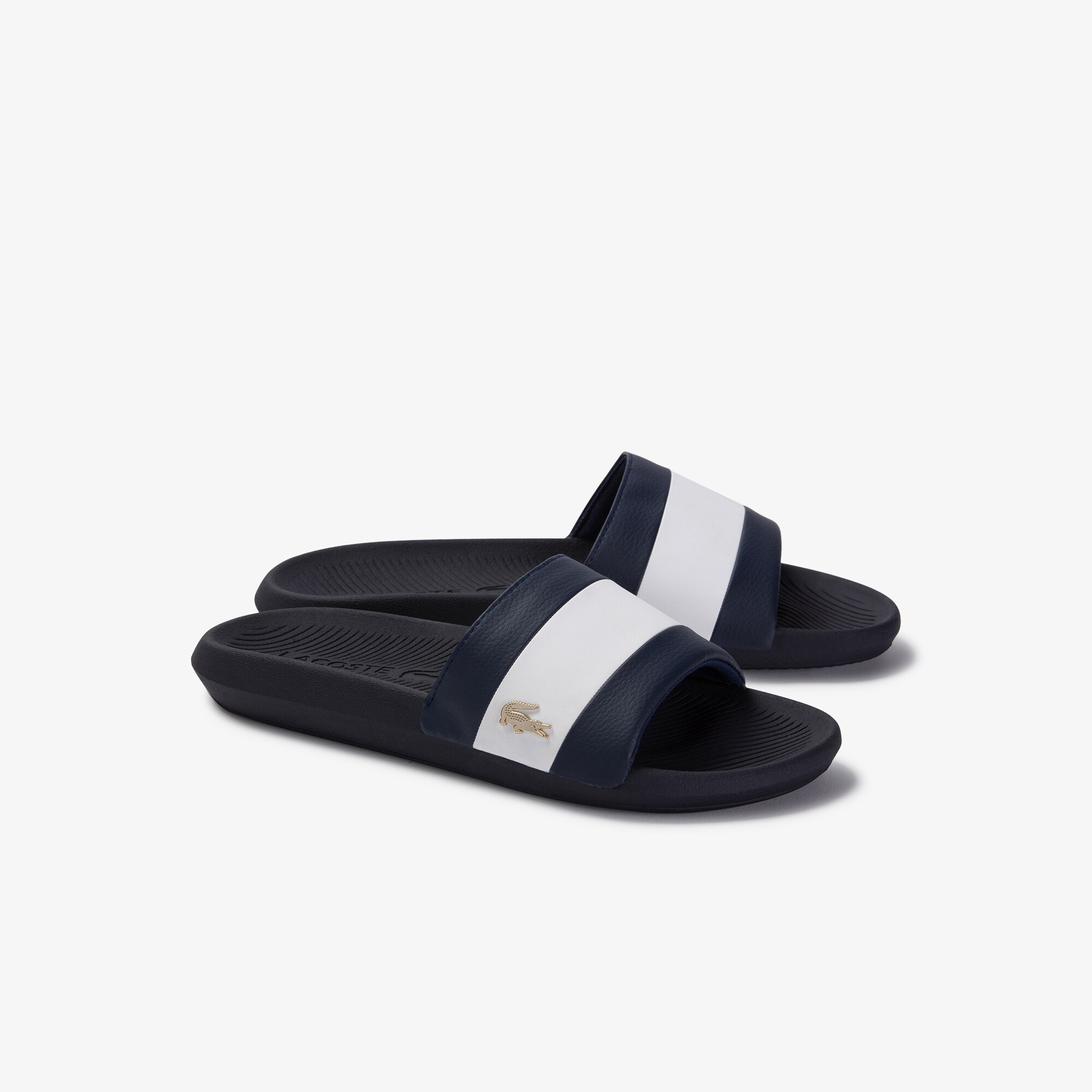 Men's Croco Metallic Synthetic Slides