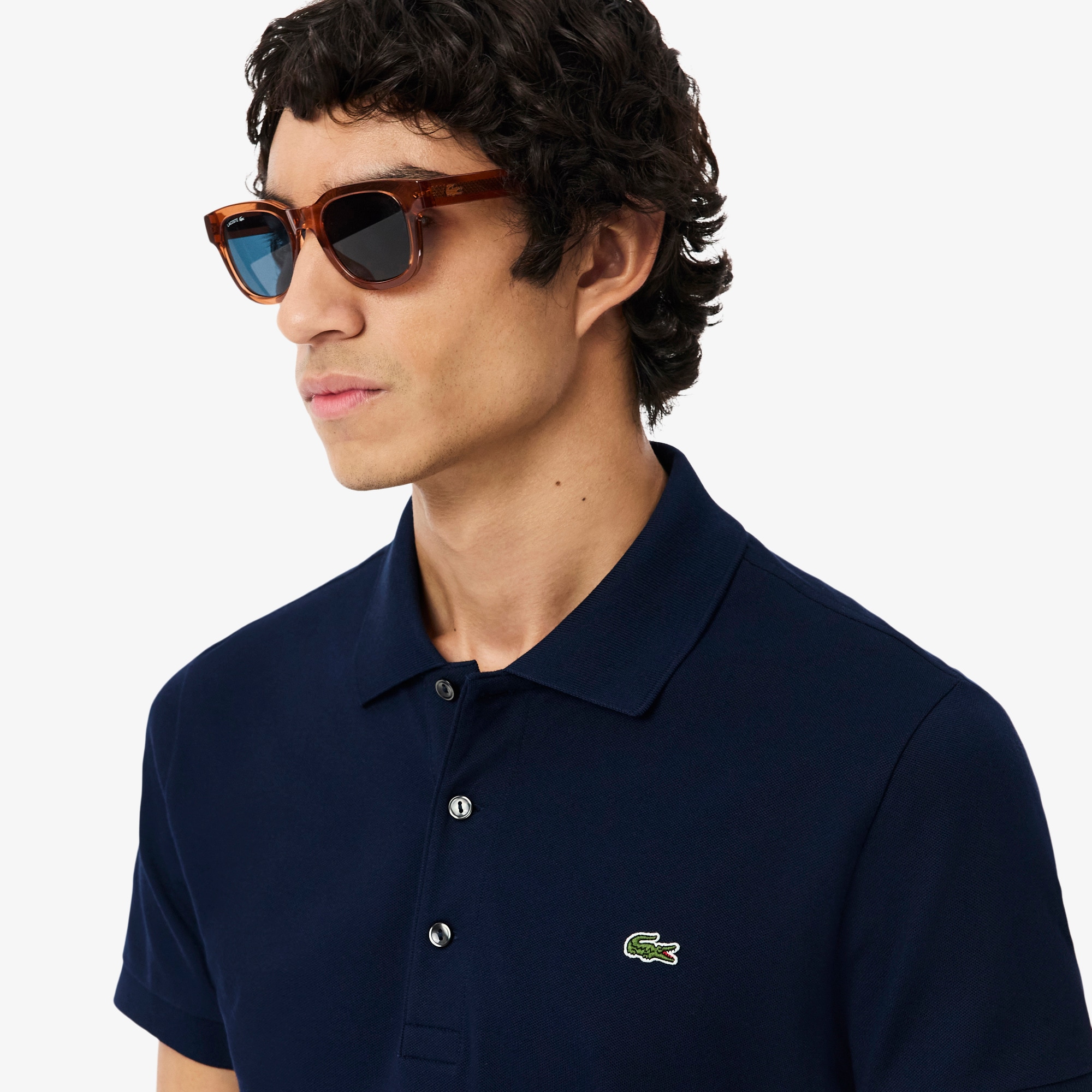 Slim Fit Stretch Piqu&eacute; Polo Shirt image number 1