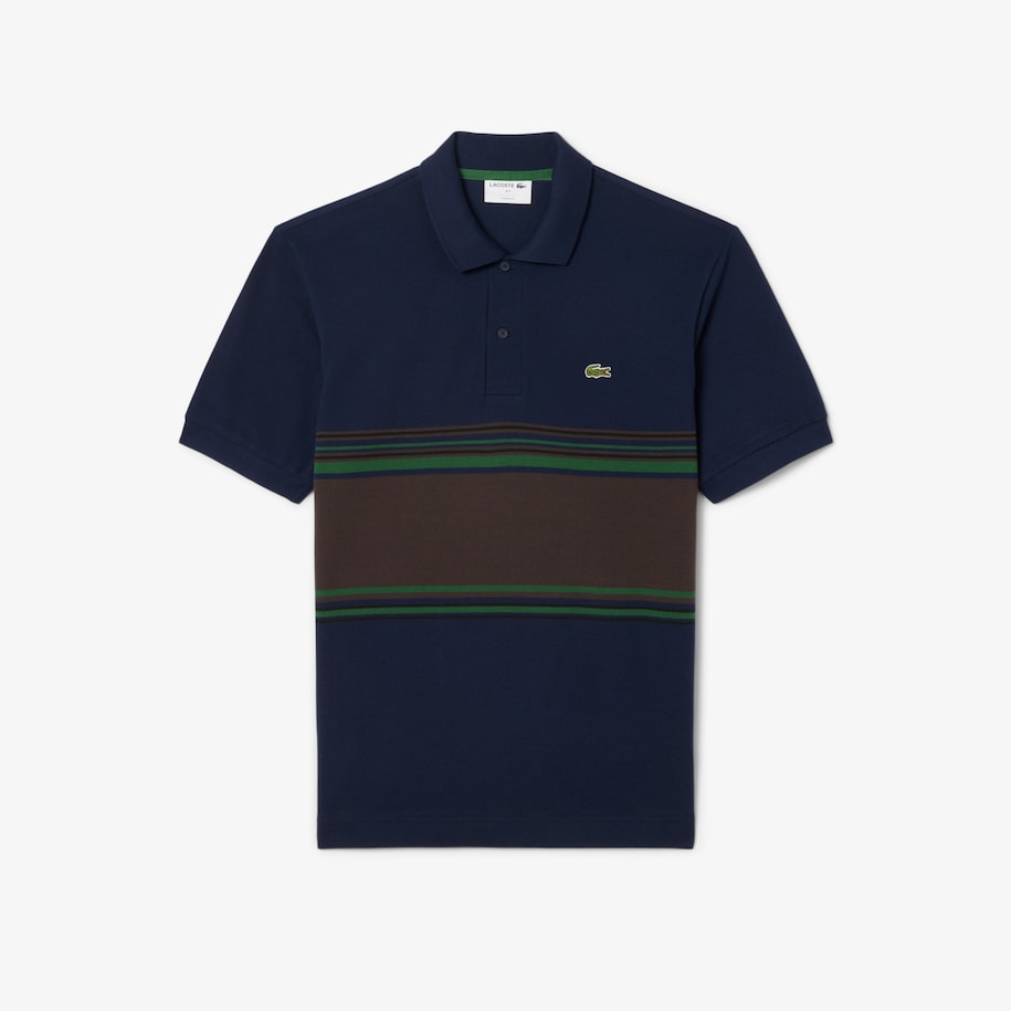 French Made Classic Fit Striped Polo Shirt image number 3