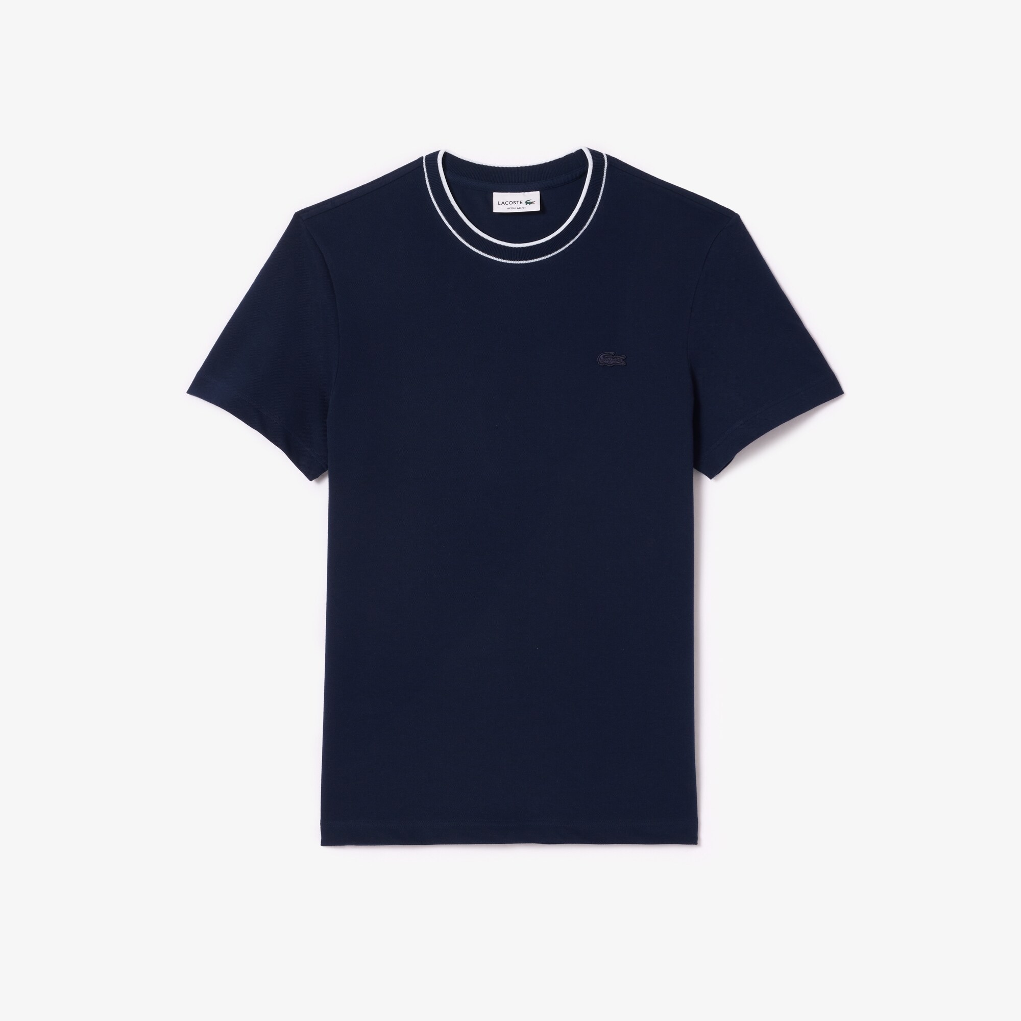 Stretch Piqué Stripe Collar T-shirt image number 3