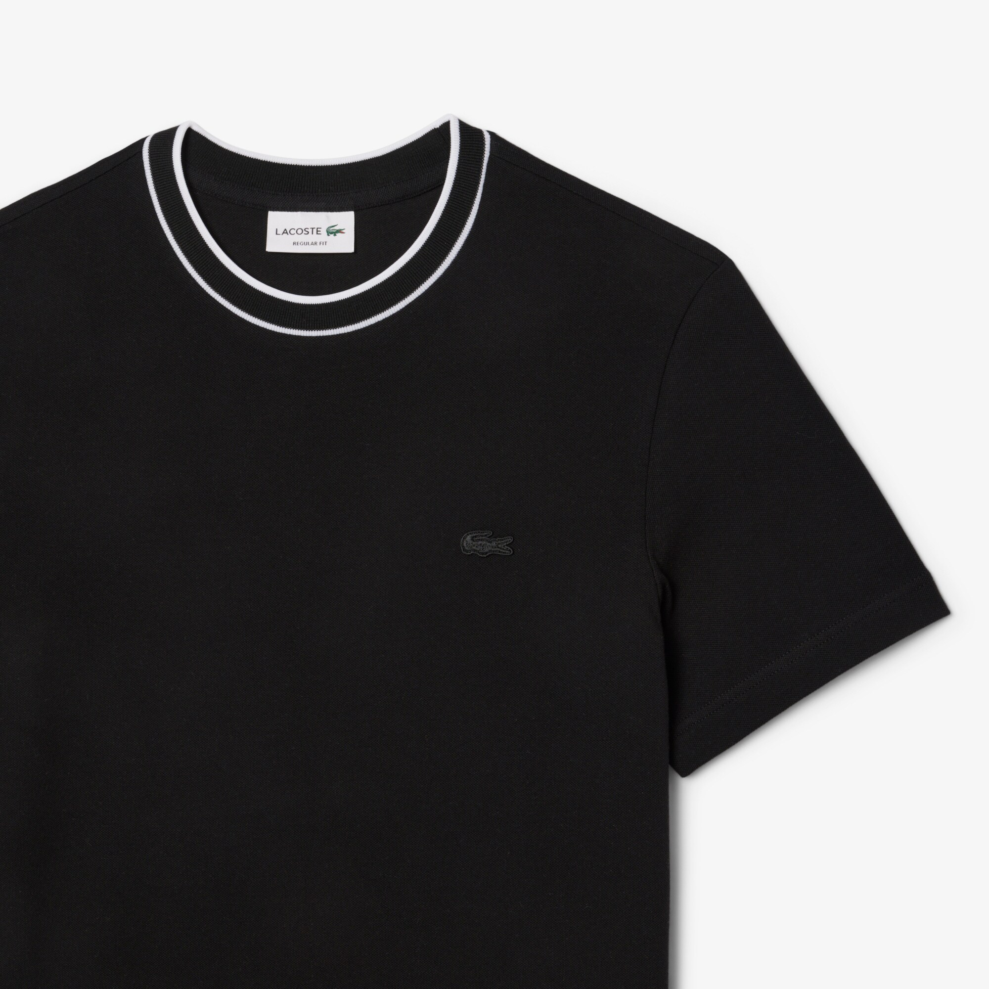 Stretch Piqué Stripe Collar T-shirt image number 1