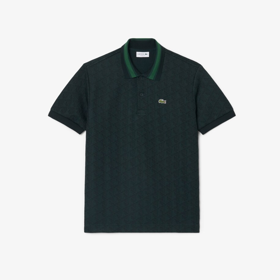 Classic Fit Monogram Jacquard Polo Shirt image number 3