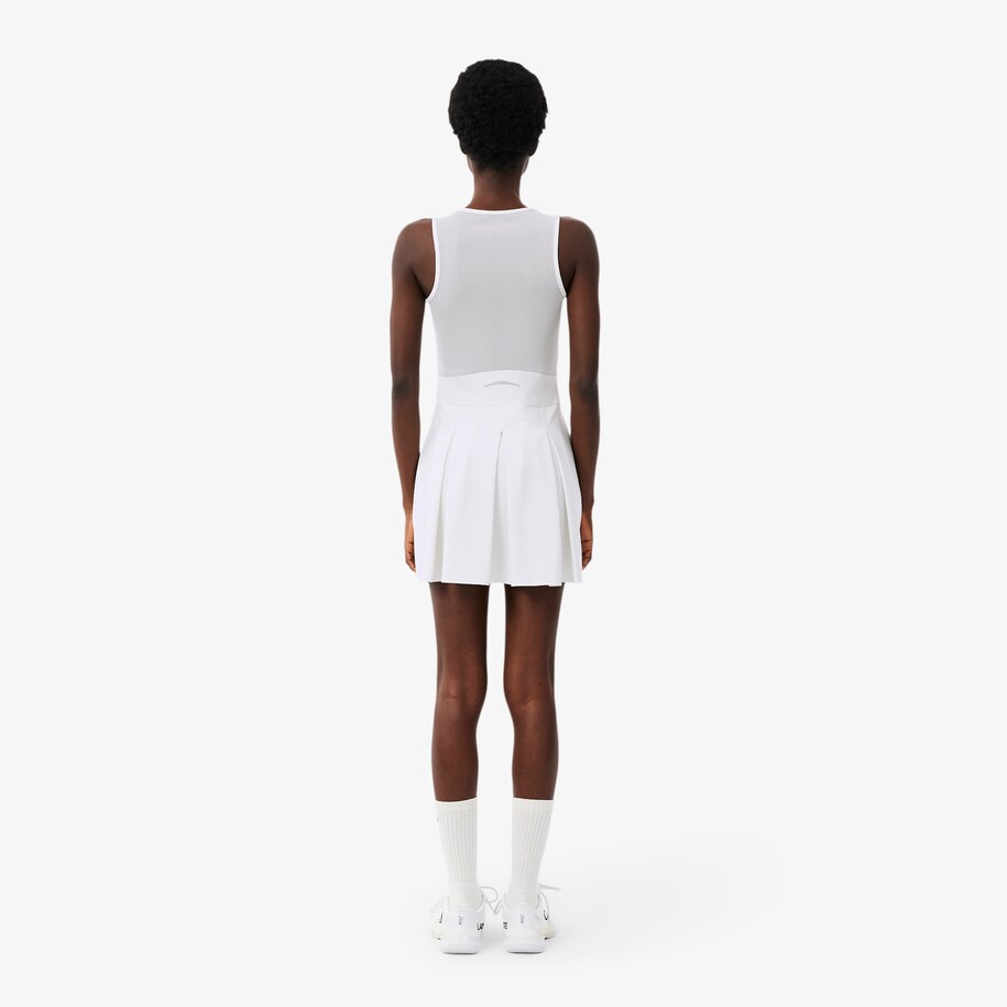 Dual Fabric Pleated Stretch Tennis Dress image number 3