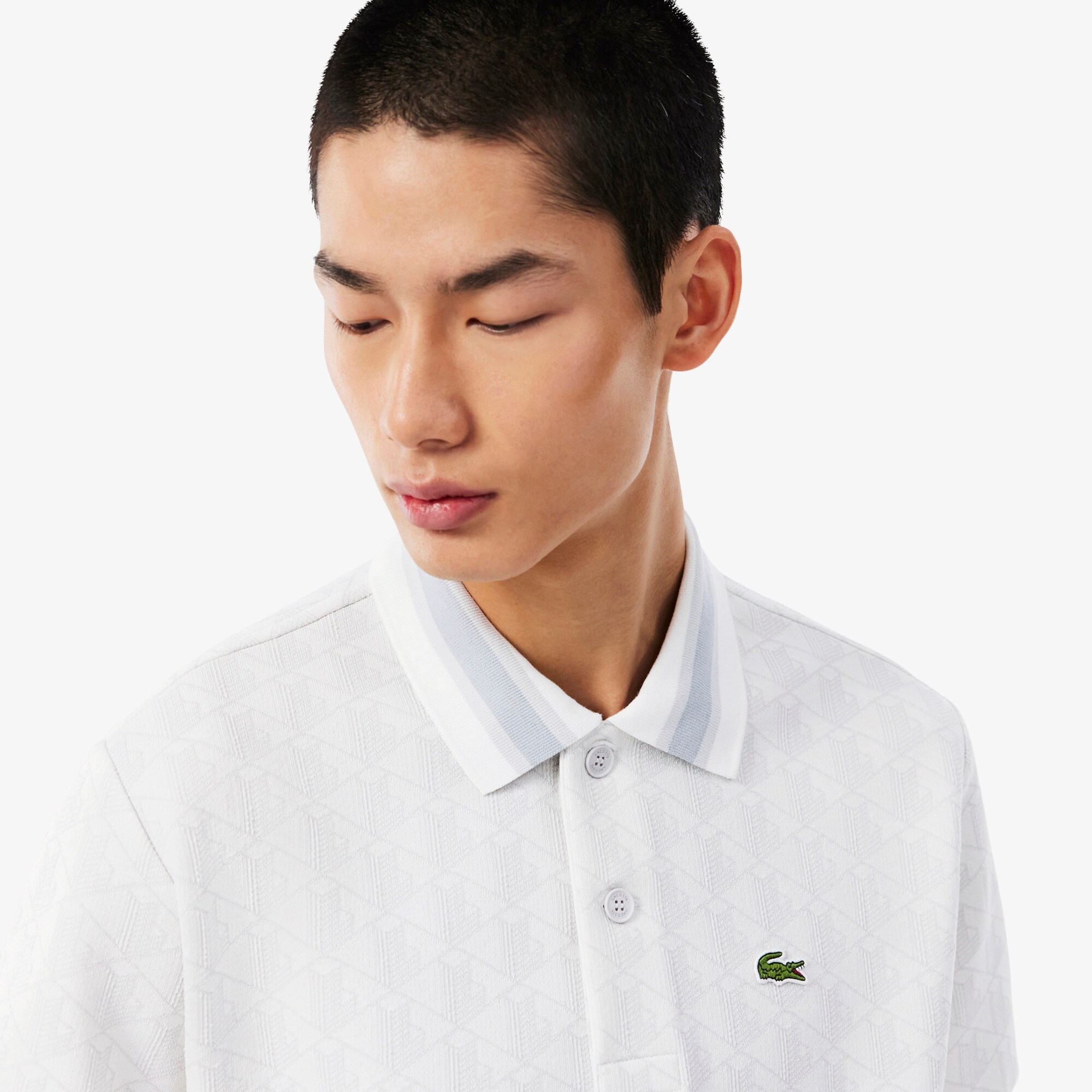 Classic Fit Monogram Jacquard Polo Shirt image number 1
