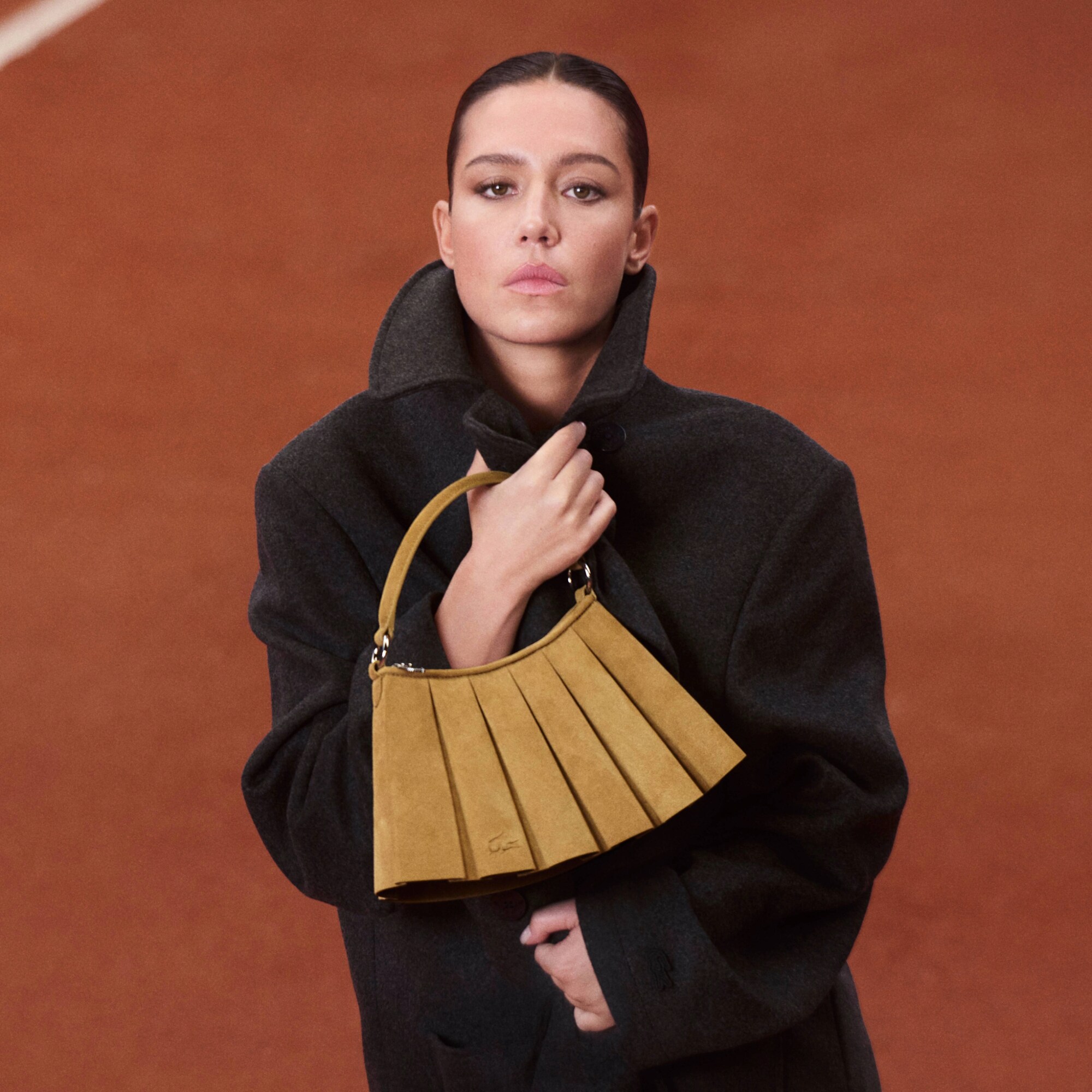 Small Lenglen Suede Leather Purse image number 7