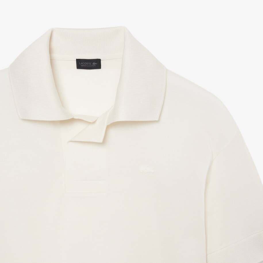 Runway Oversized Silk Piqu&eacute; Polo Shirt image number 5