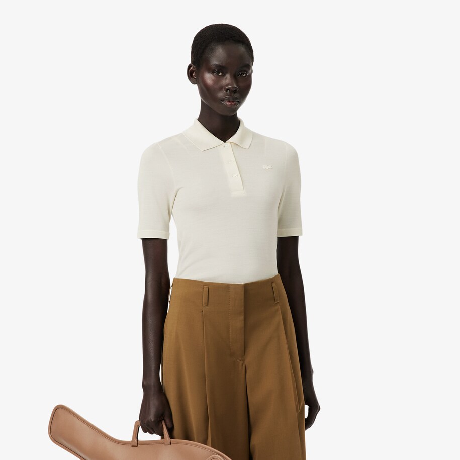 Runway Slim Fit Silk Mini-Piqu&eacute; Polo Shirt image number 0