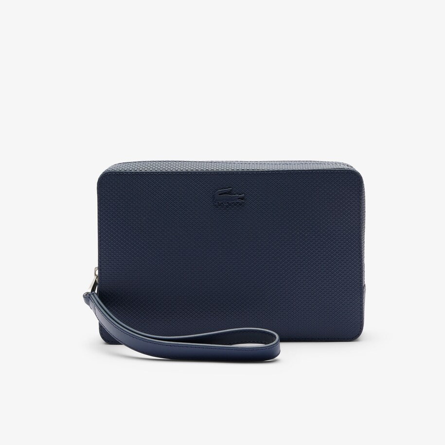 Men's Chantaco Piqu&eacute; Leather Zip Pouch image number 0