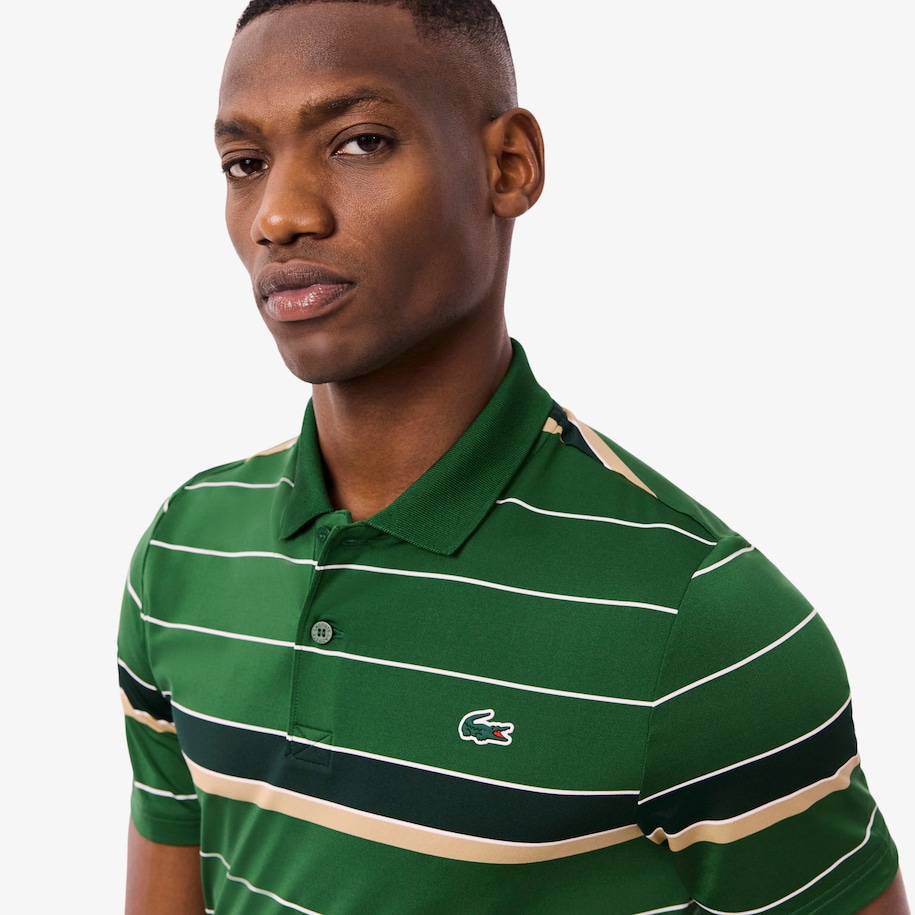 Striped Ultra Dry Stretch Golf Polo Shirt image number 1