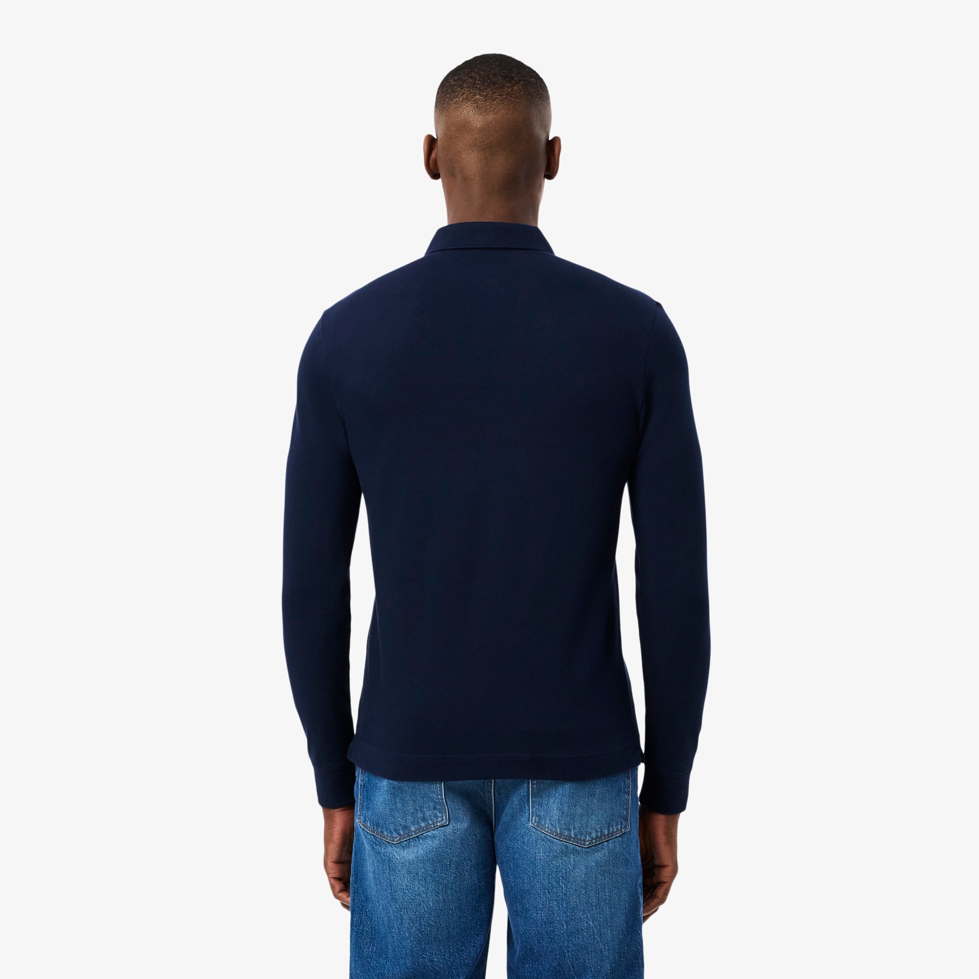 Smart Paris long sleeve stretch cotton Polo Shirt image number 2