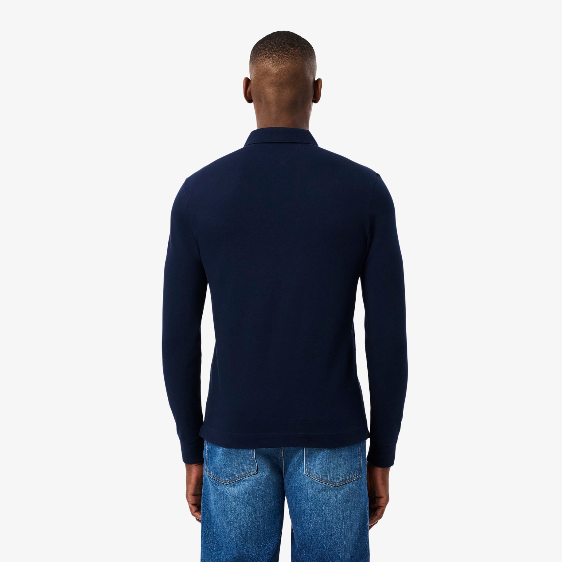 Smart Paris long sleeve stretch cotton Polo Shirt image number 2