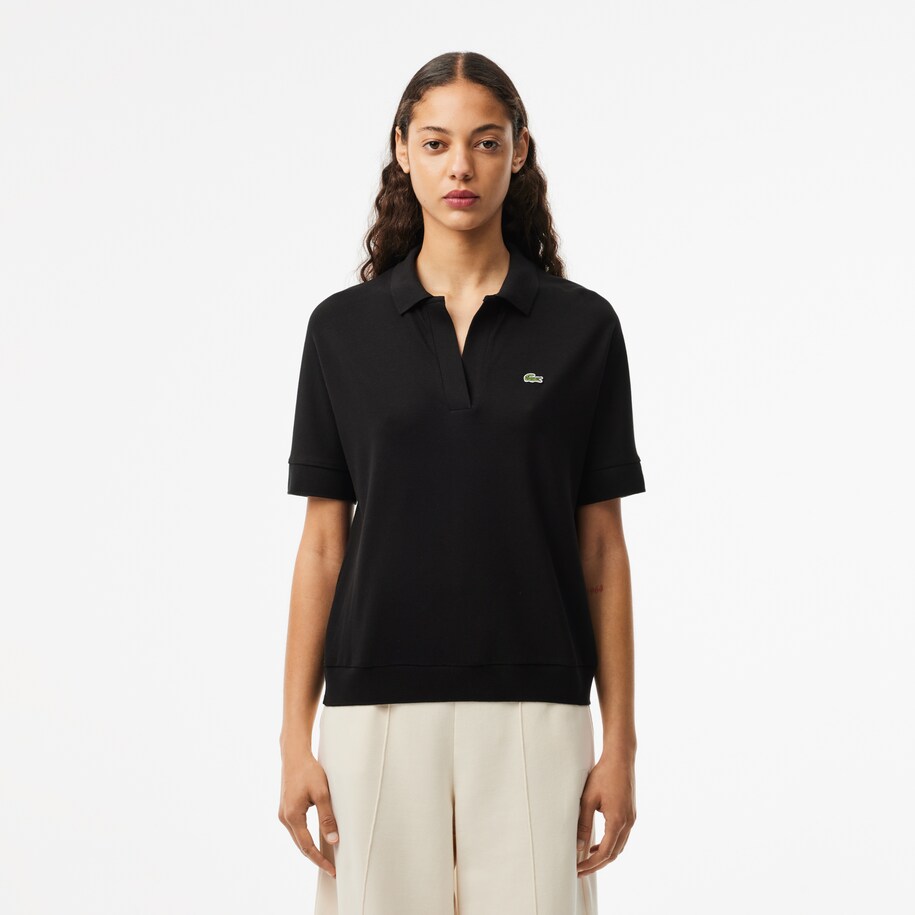 Women's Lacoste Flowy Piqu&eacute; Polo Shirt image number 0