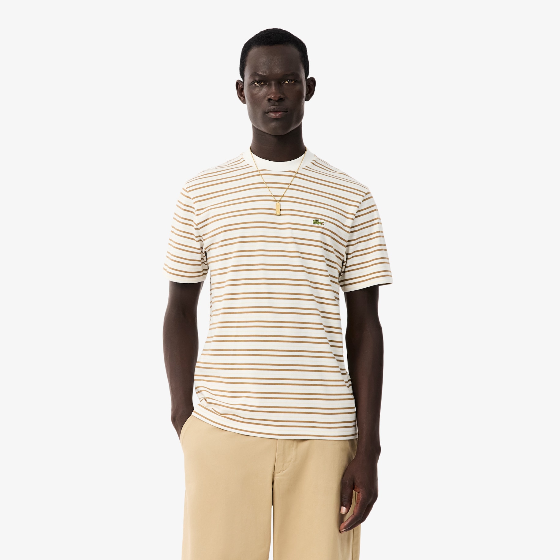 Striped Cotton T-shirt image number 0