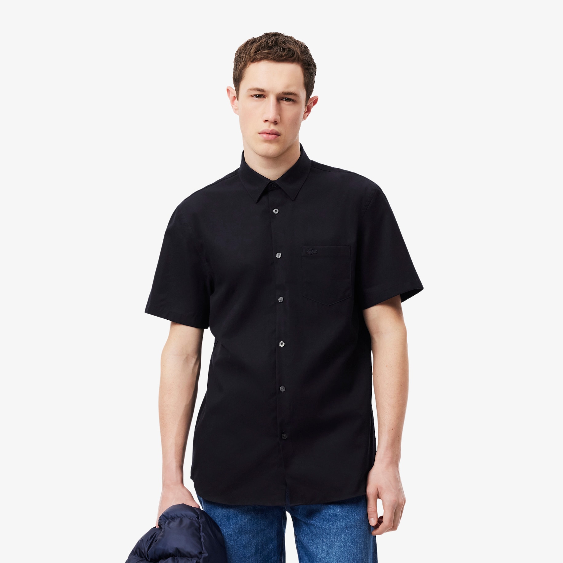 Men's Regular Fit Solid Cotton Shirt image number 0