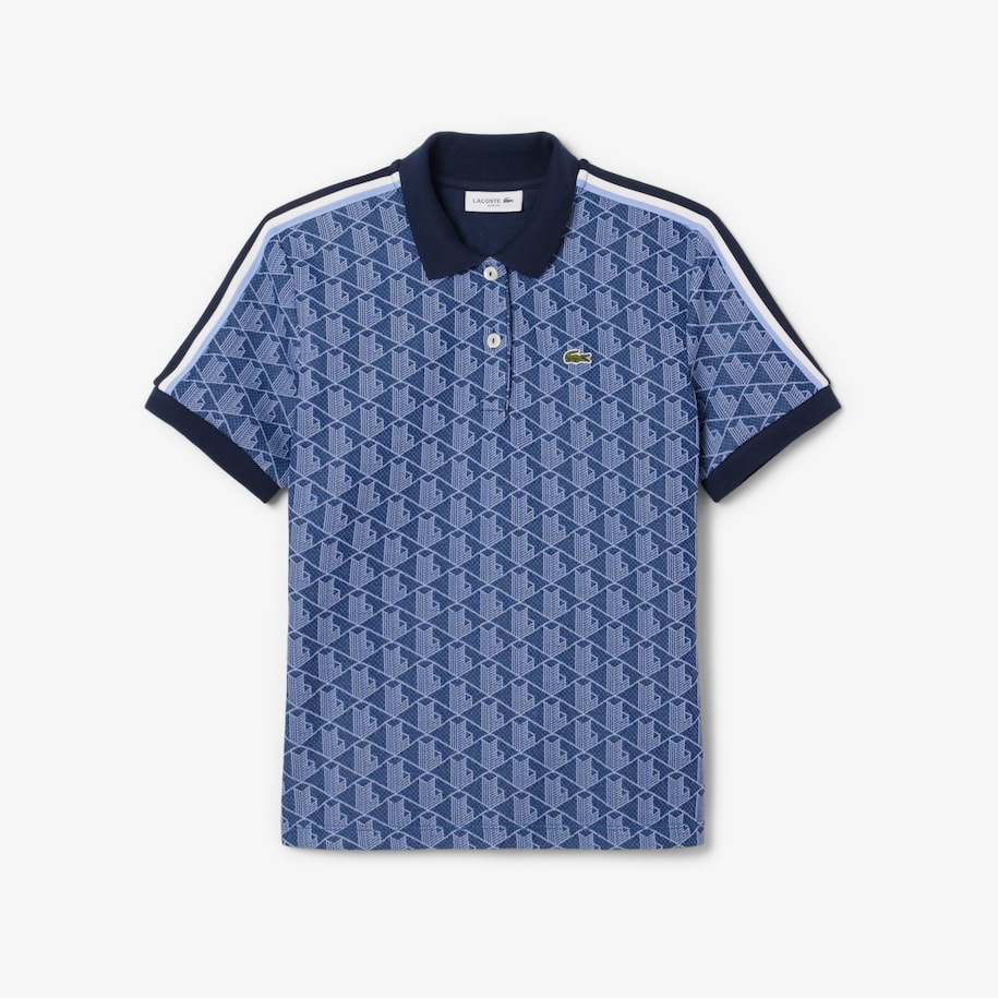 Slim Fit Monogram Jacquard Polo Shirt image number 3