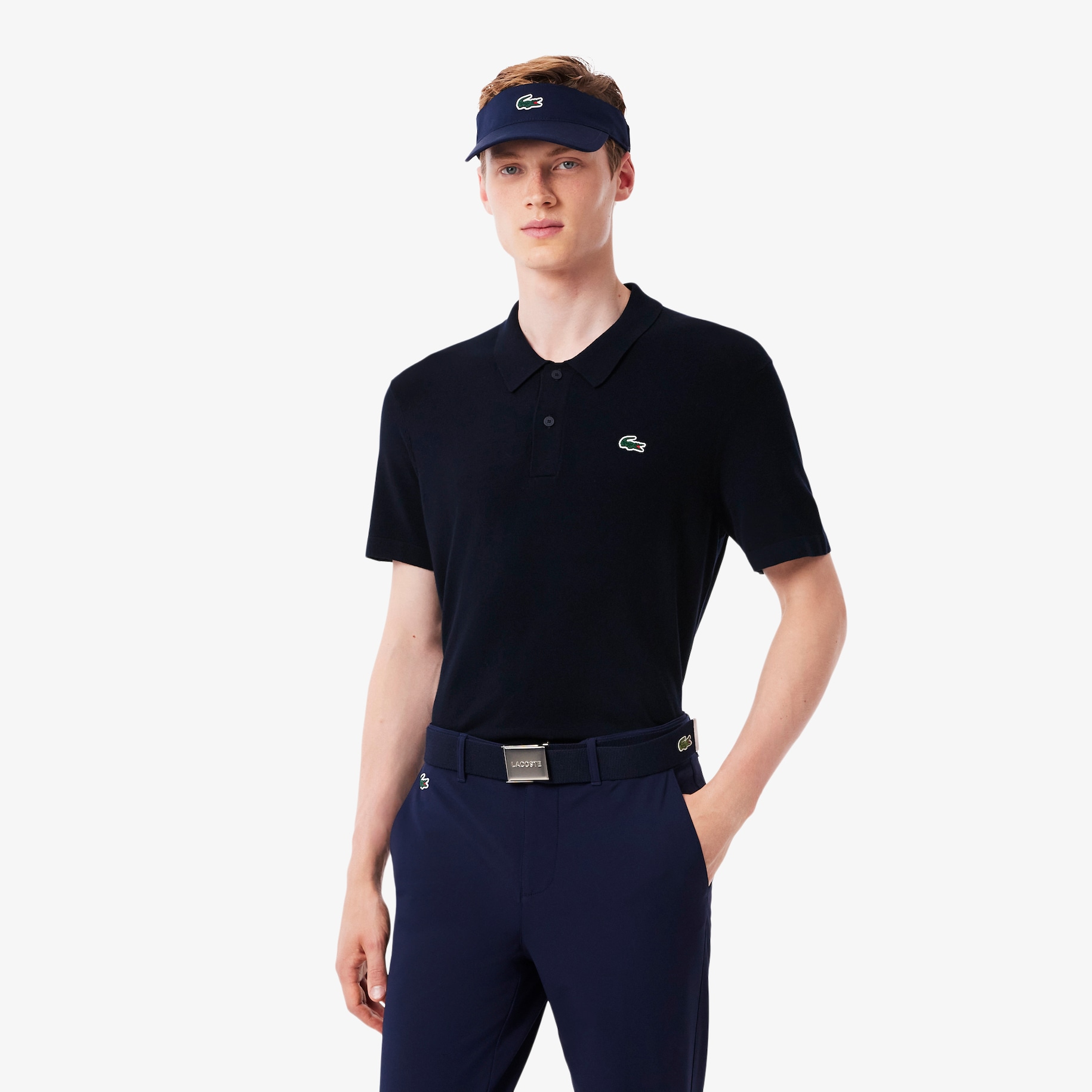 Short Sleeved Polo Collar Golf Sweater image number 0