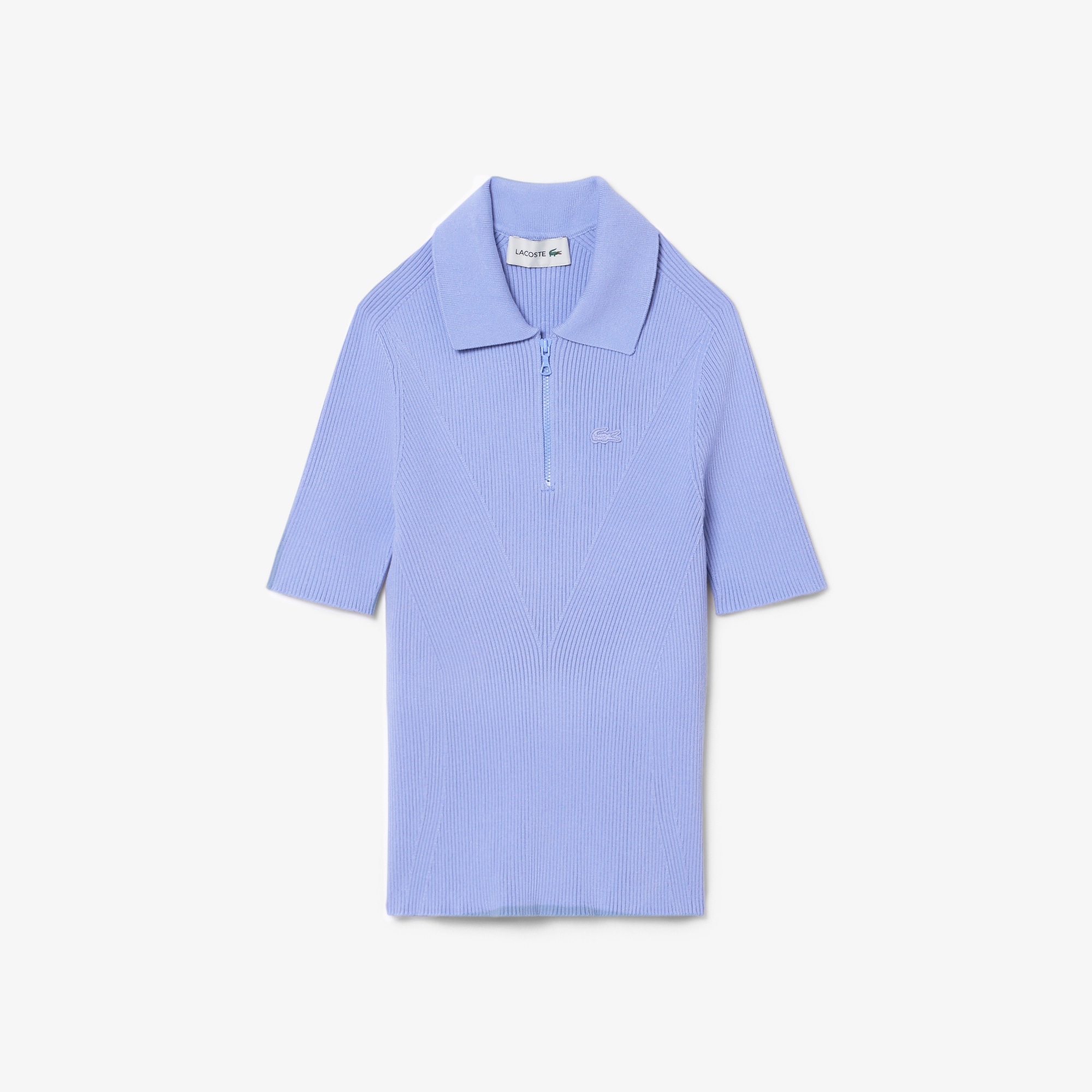 3D Ribbed Knit Polo Shirt image number 3