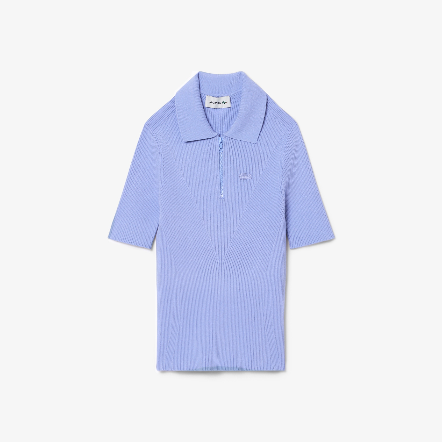 3D Ribbed Knit Polo Shirt image number 3