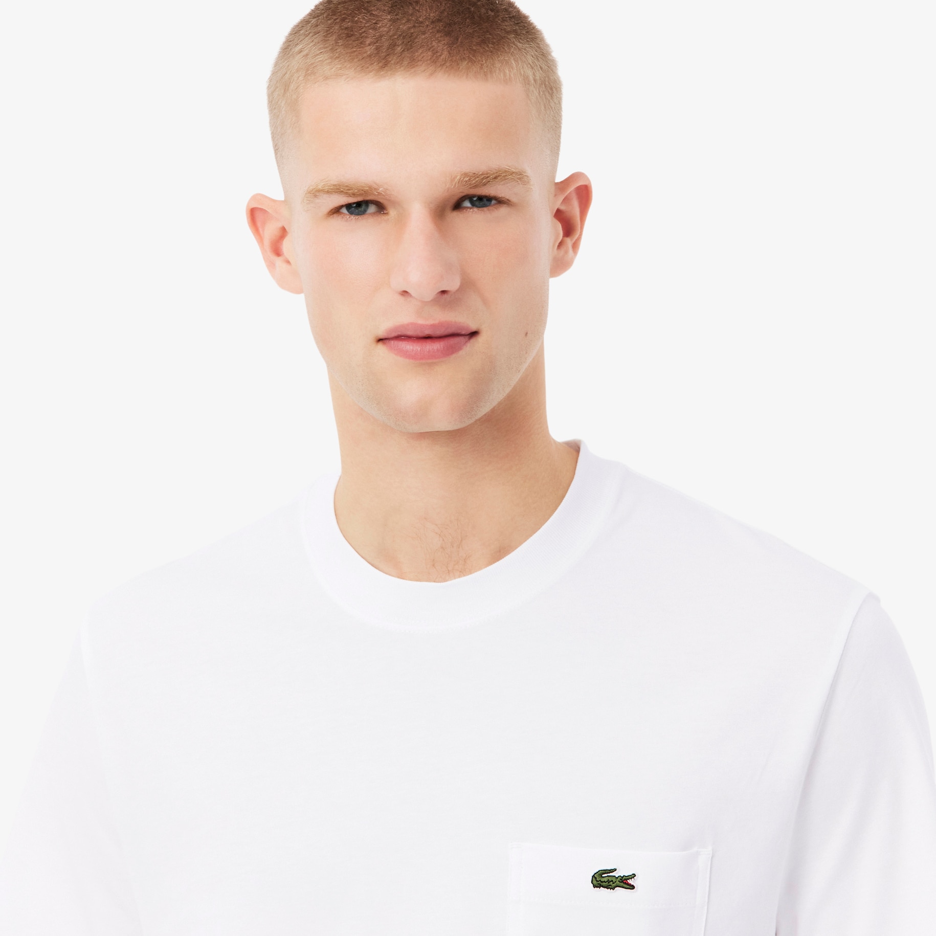 Cotton T-shirt with Breast Pocket image number 1