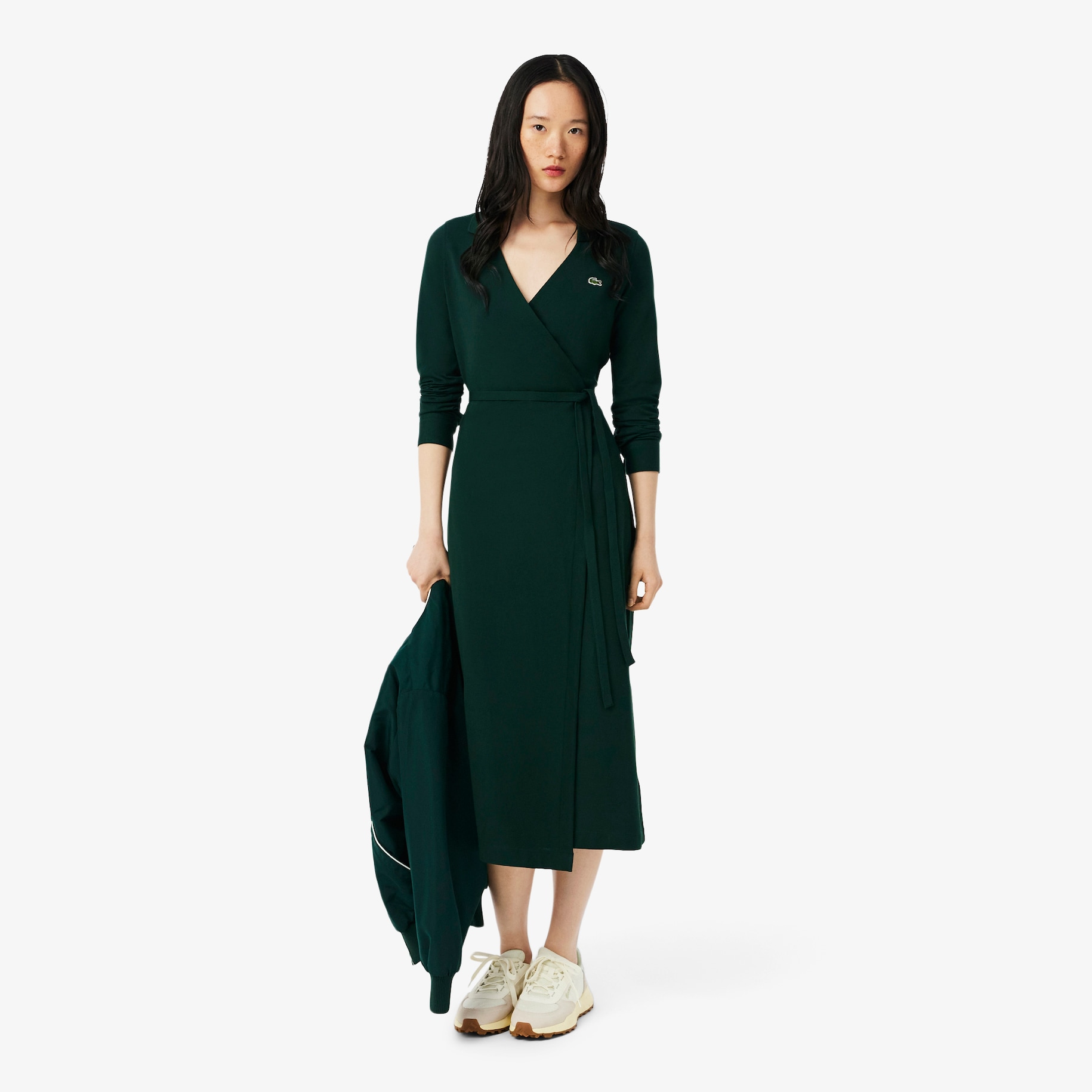 Slim Fit Polo Collar Wrap Dress image number 0